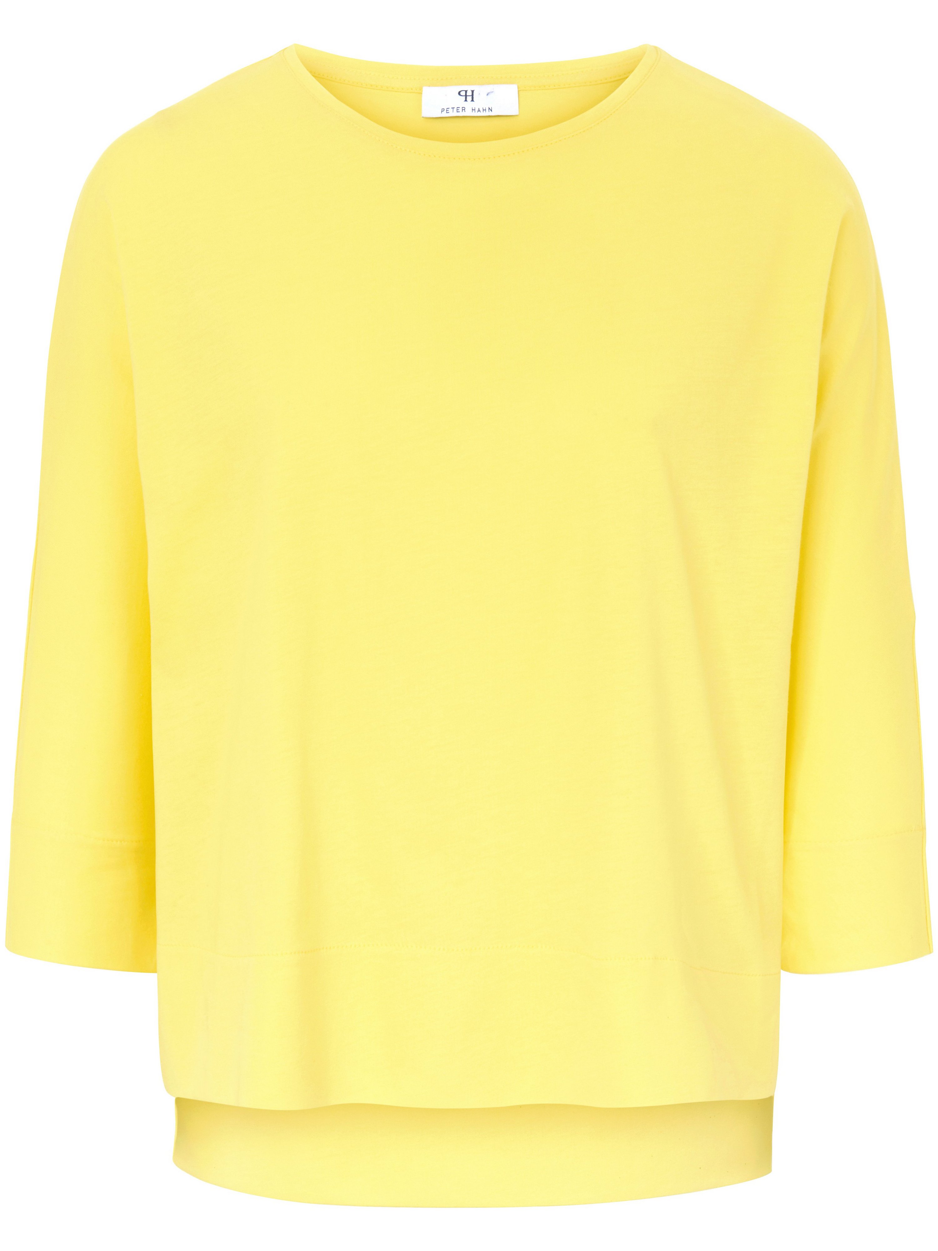 Shirt 100% Pima Cotton ronde hals Van Peter Hahn geel