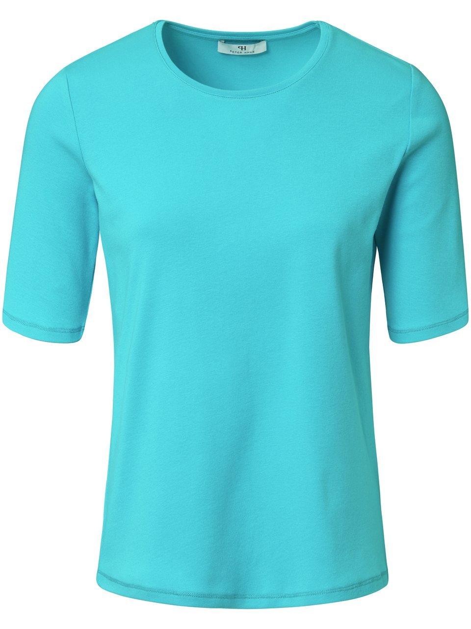 Shirt 100% Pima Cotton ronde hals Van Peter Hahn turquoise