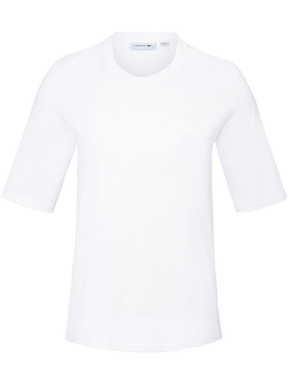 Shirt 100% katoen ronde hals Van Lacoste wit