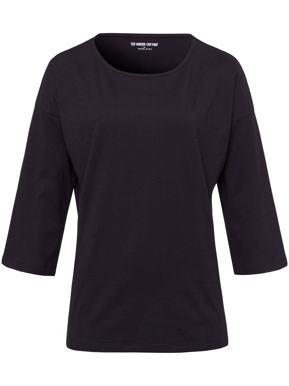 Shirt 100% katoen 3/4-mouwen Van Green Cotton zwart