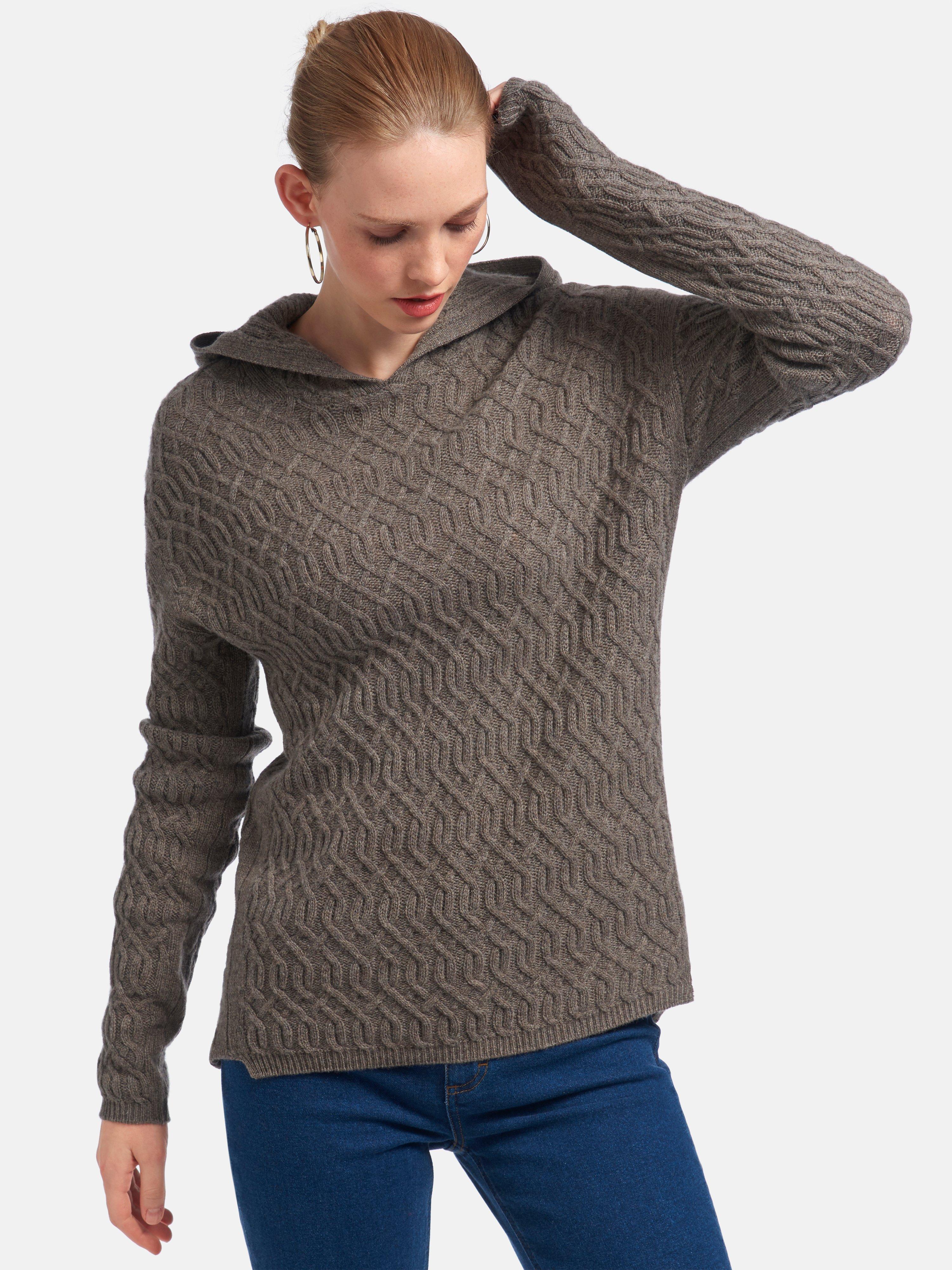 include - Hoodie-Pullover aus 100% Premium-Kaschmir