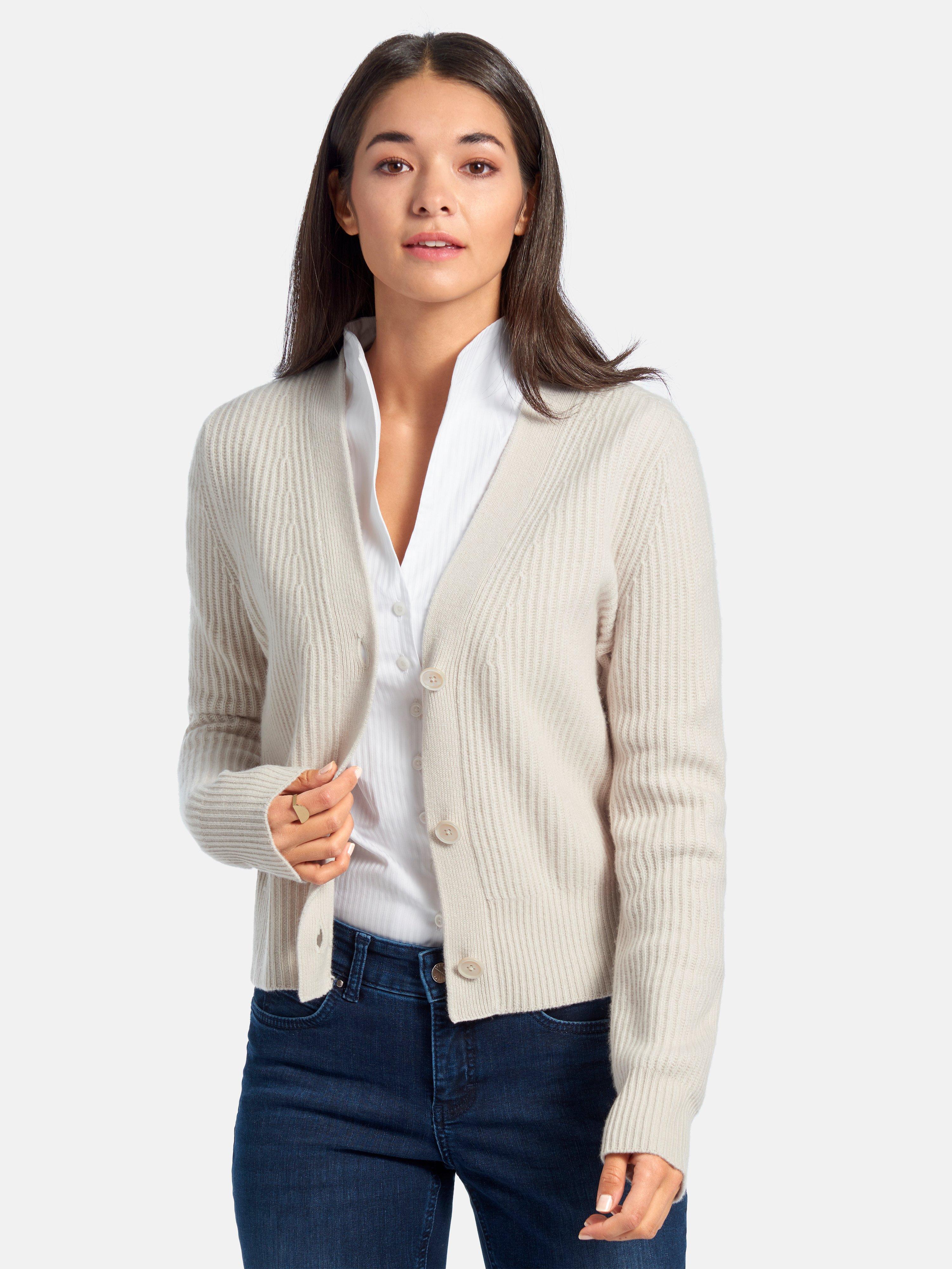 include - Vest van 100% kasjmier met lange mouwen en V-hals