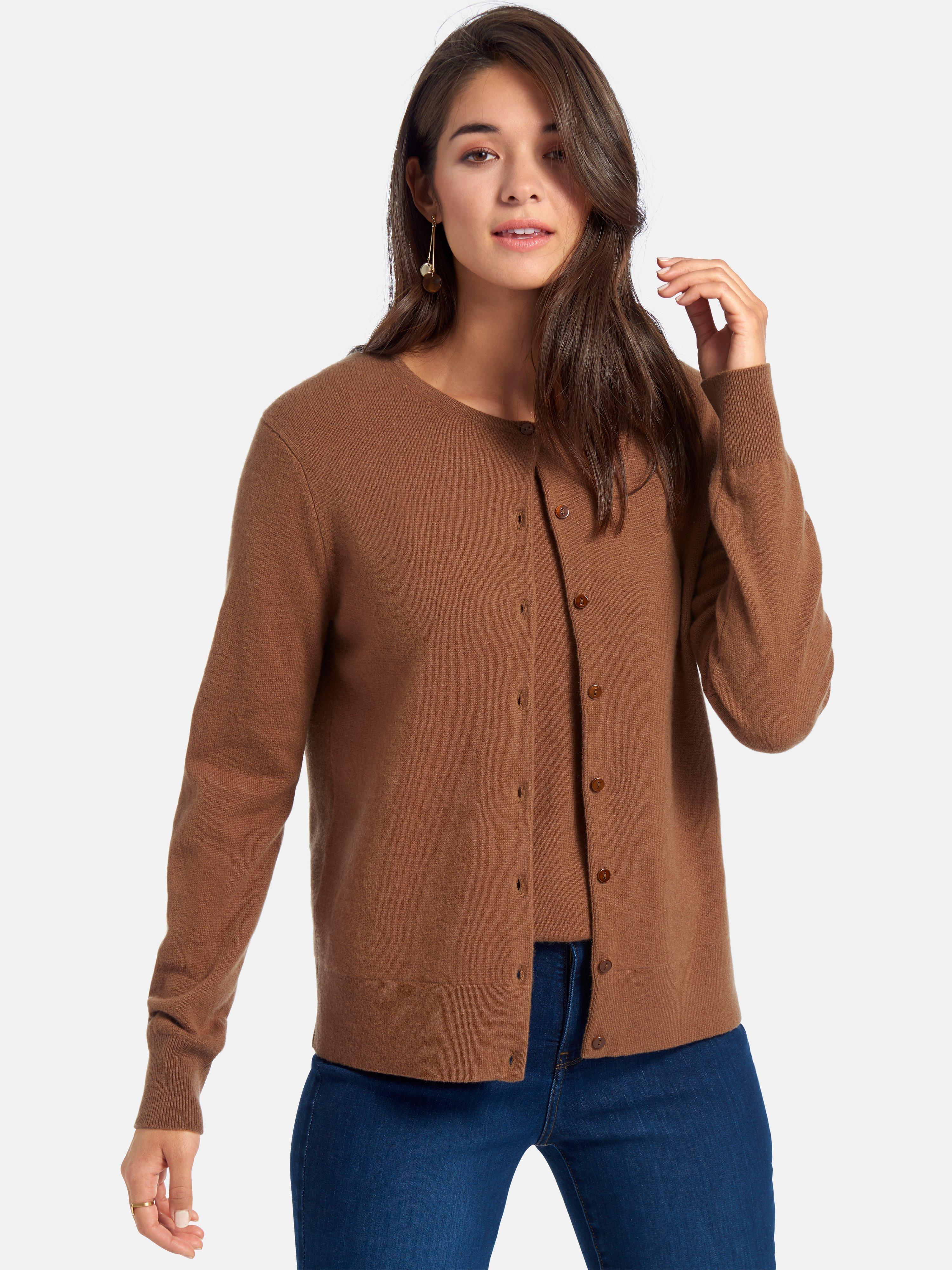 Peter Hahn Cashmere - Vest van 100% kasjmier met lange mouwen