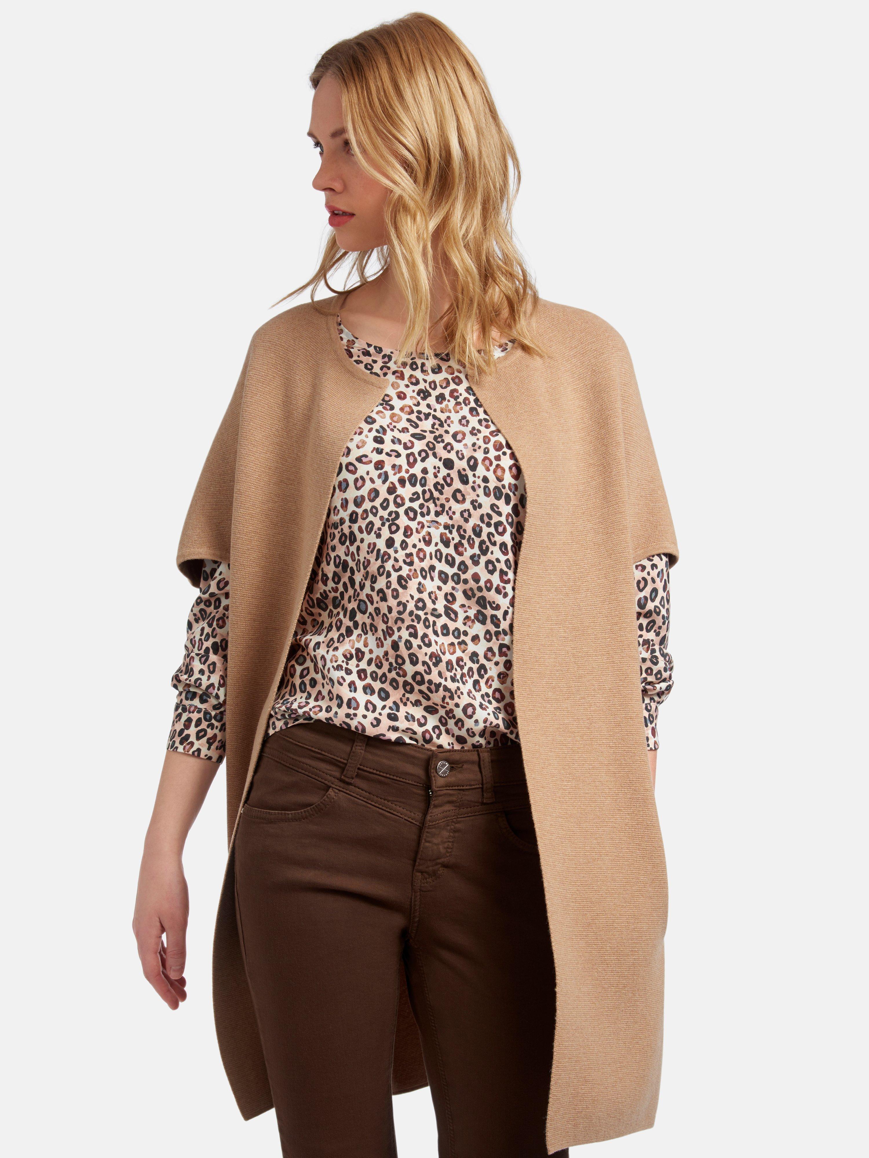 Peter Hahn - Coat-cardigan met ronde hals