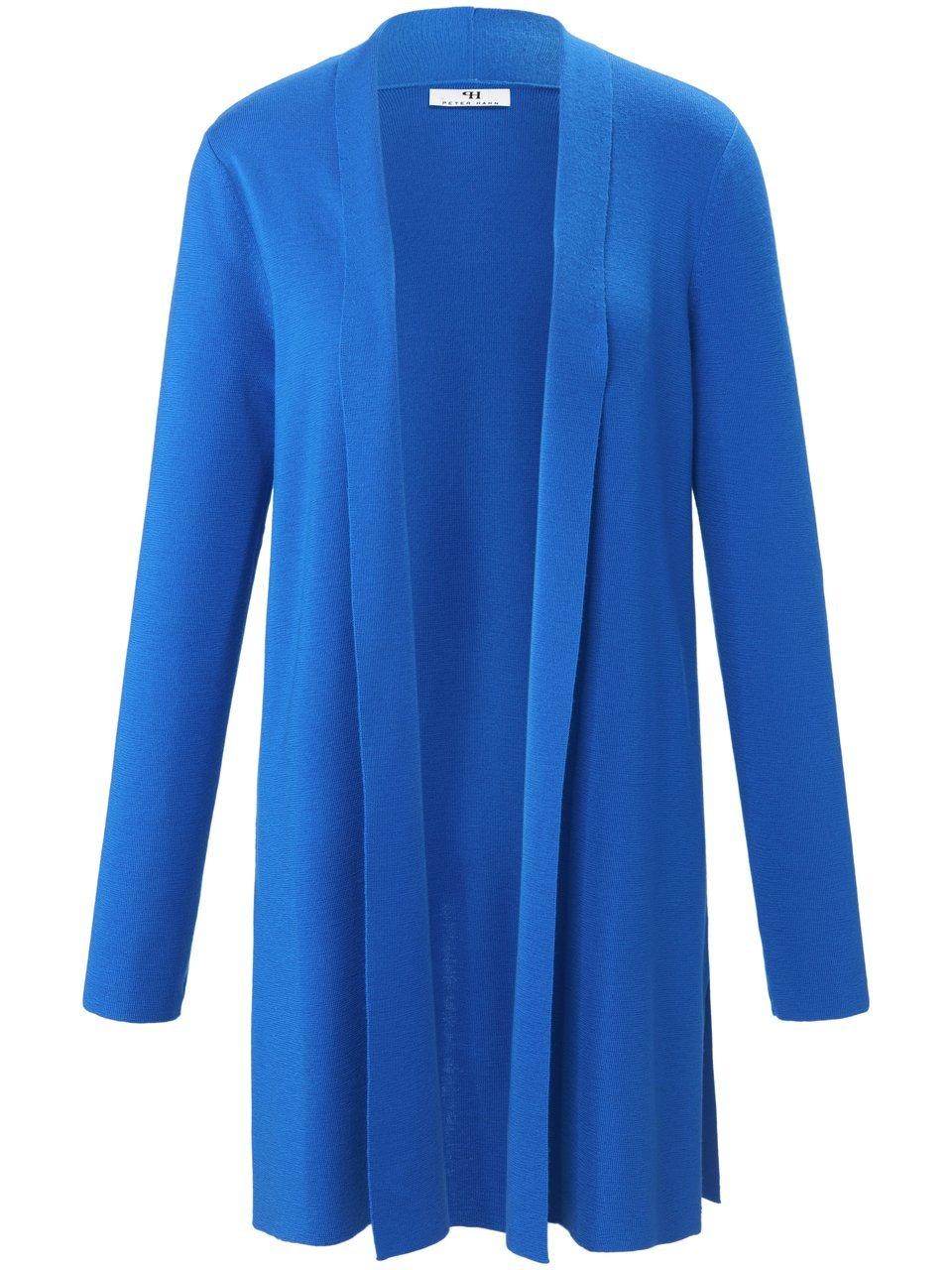 Thumbnail - Peter Hahn - Long-Strickjacke, blau, Gr. 36 / S - Schurwolle