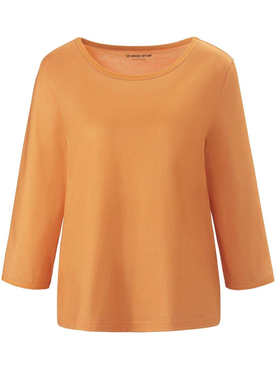 Shirt 100% katoen ronde hals Van Green Cotton oranje