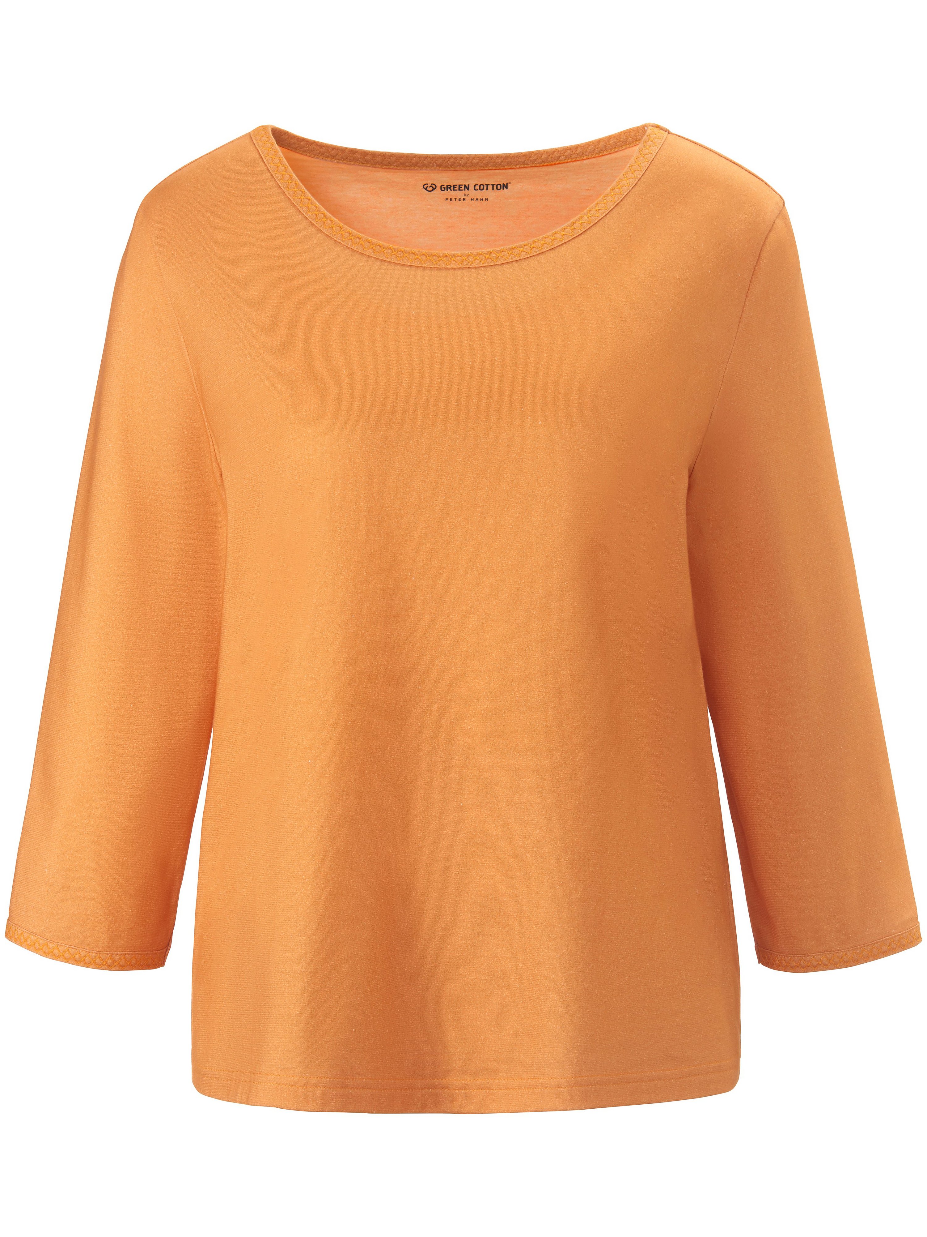 Shirt 100 katoen ronde hals Van Green Cotton oranje