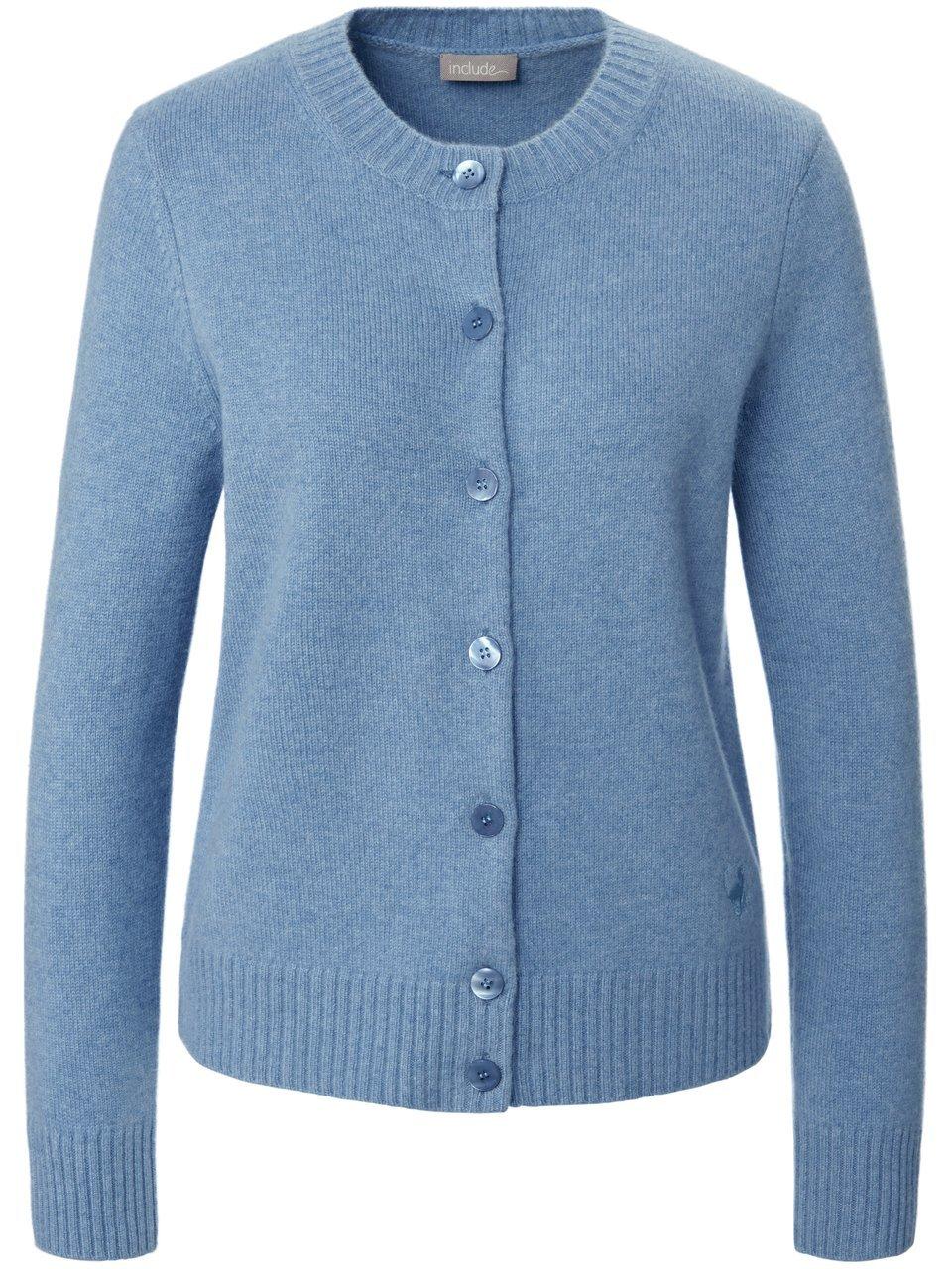 Vest 100% kasjmier lange mouwen Van include blauw