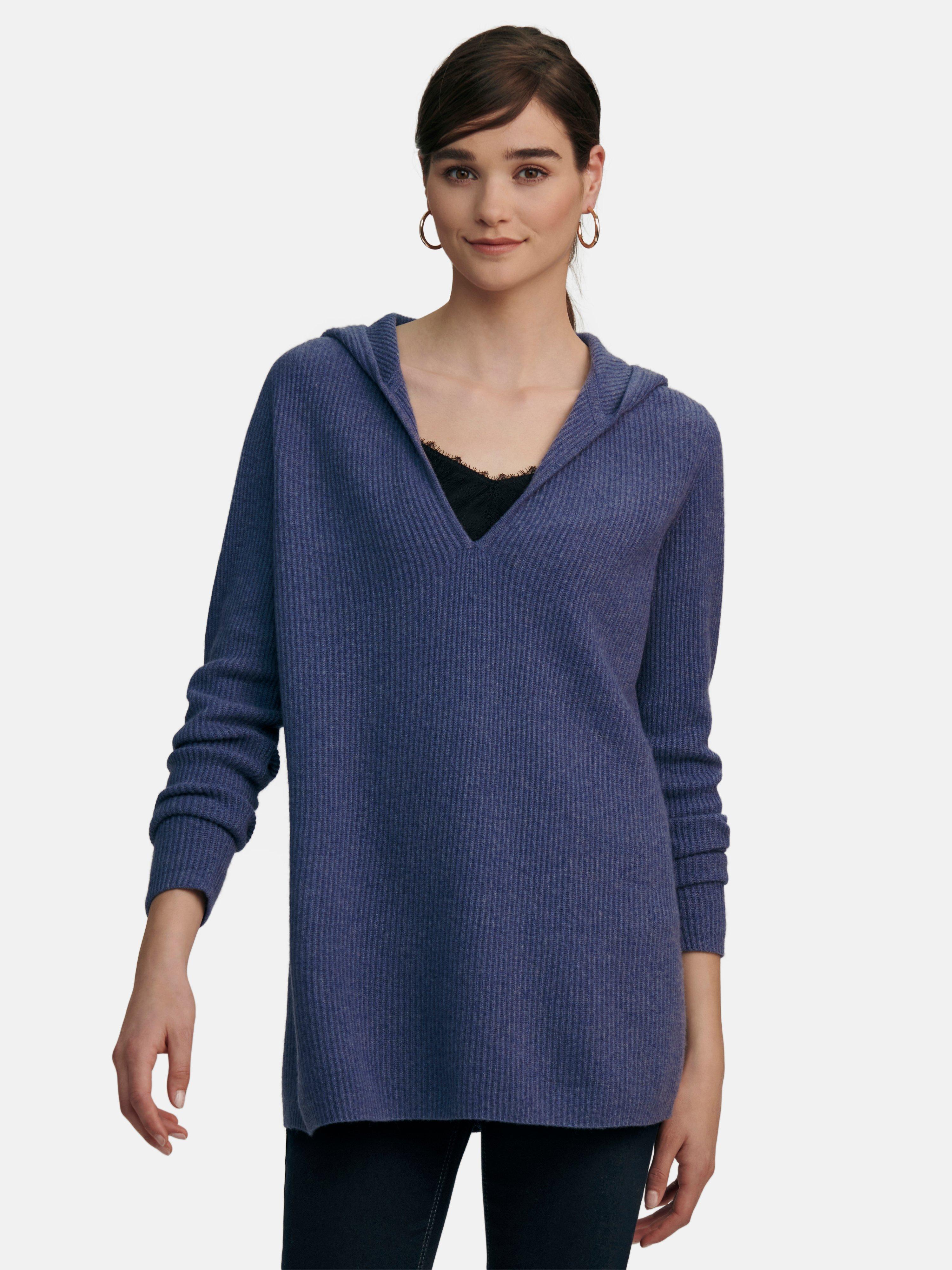 include - Trui van 100% kasjmier met capuchon