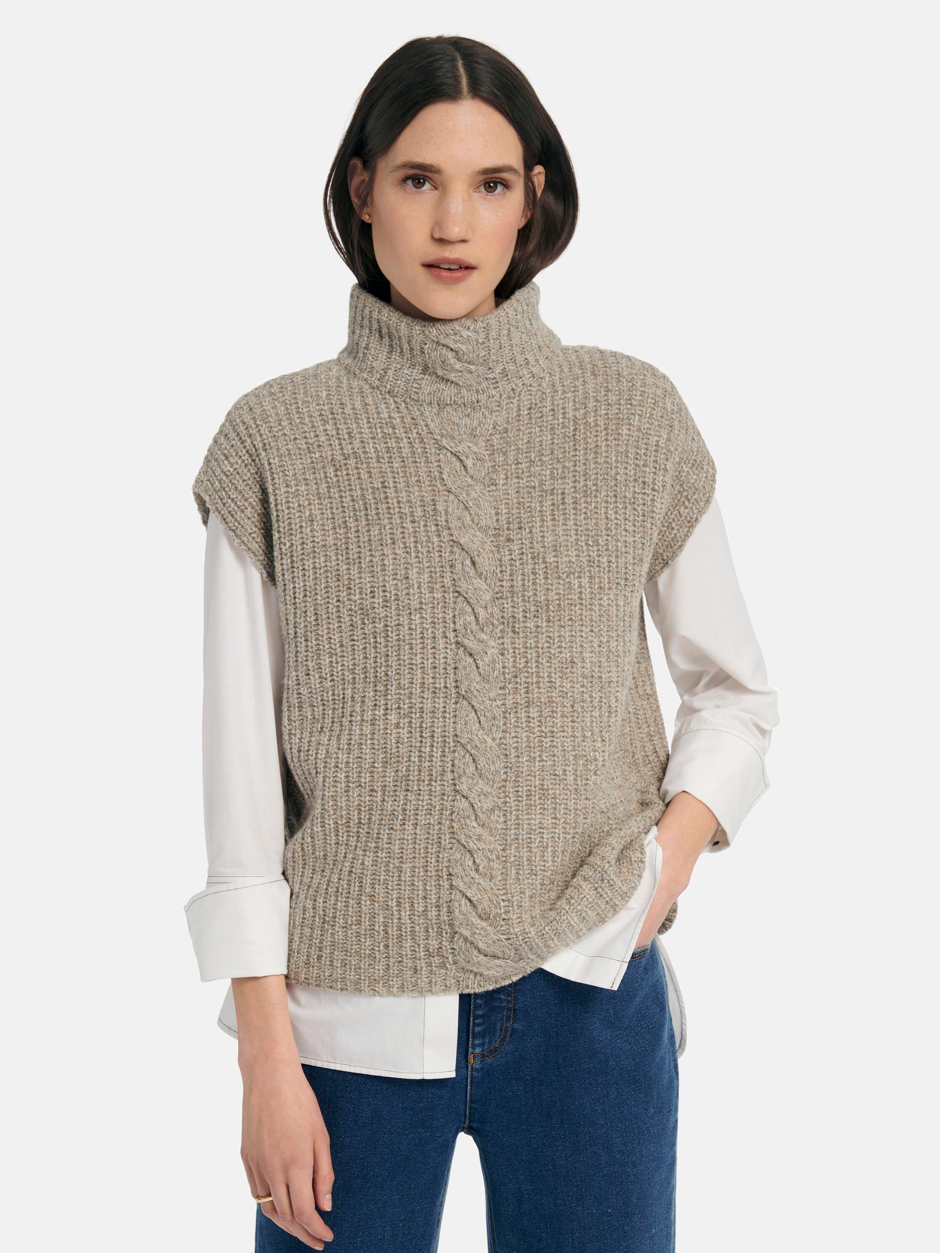 DAY.LIKE - Slip-over van 100% scheerwol met staande kraag