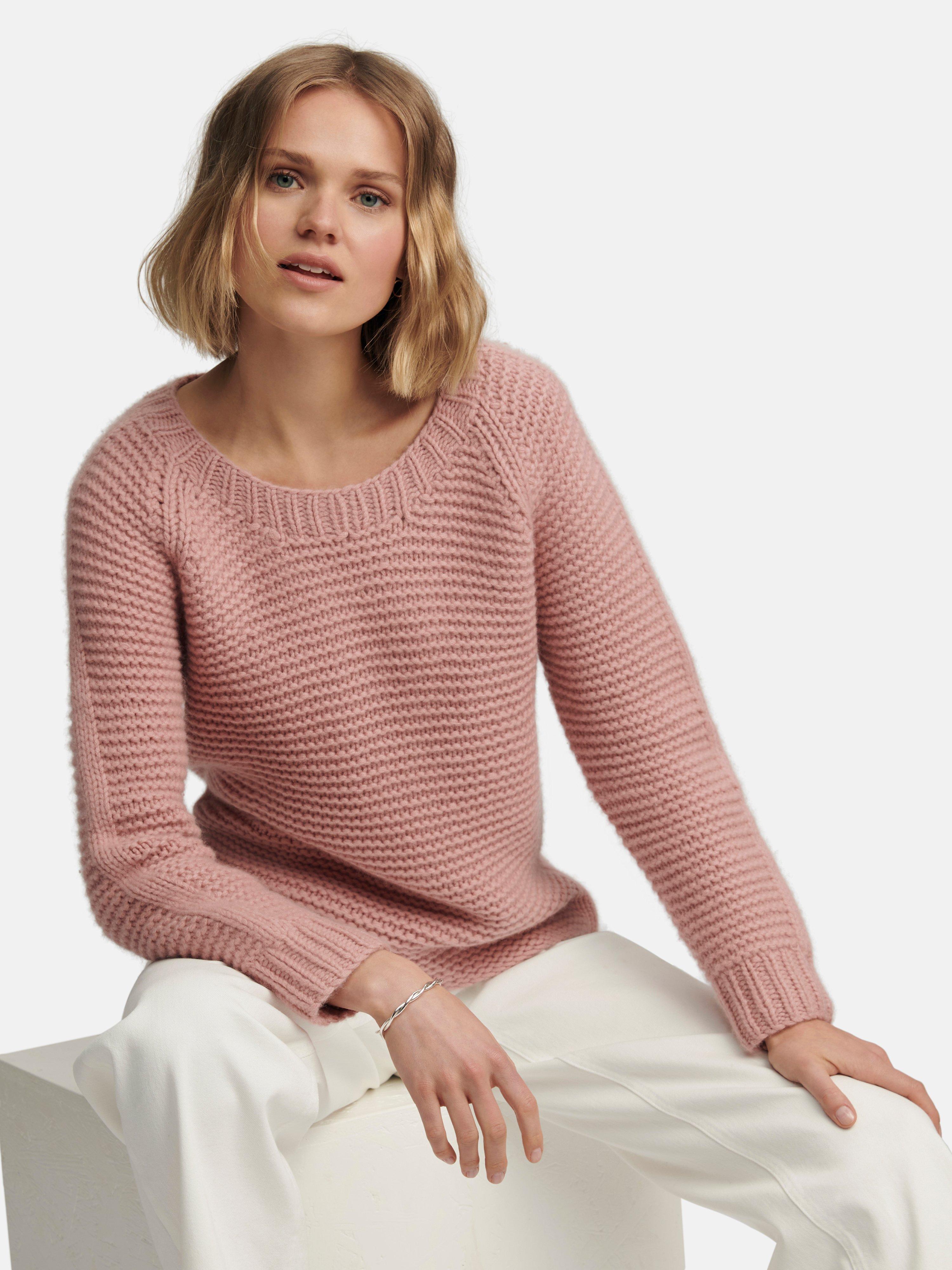 include - Trui van 100% kasjmier met ronde hals