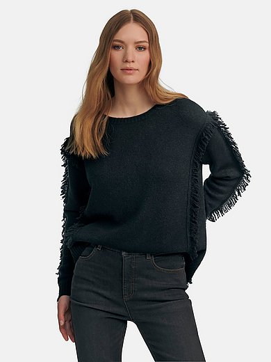 FLUFFY EARS - Round neck jumper in wool and cashmere