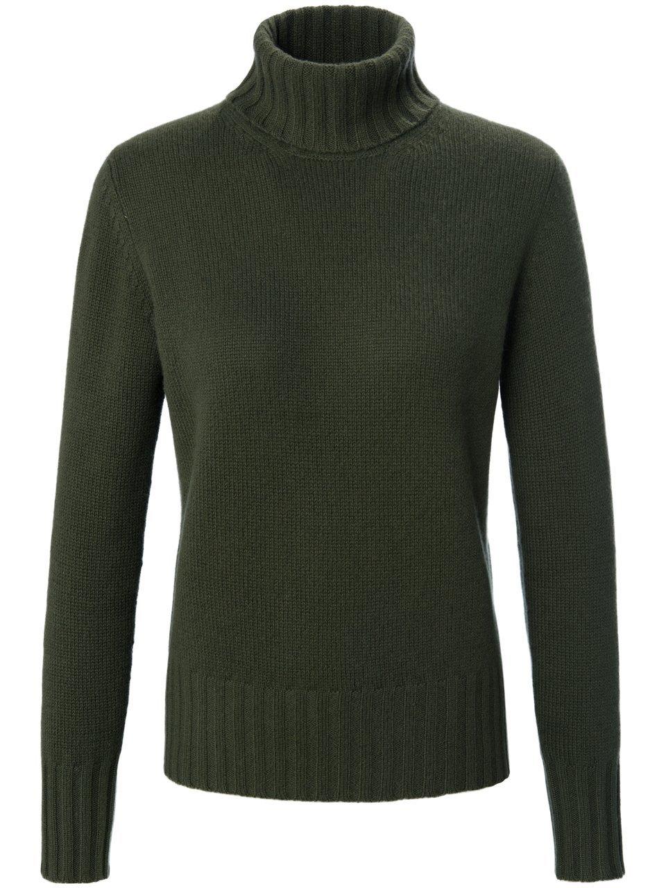 Coltrui 100% kasjmier model Bernadette Van Peter Hahn Cashmere groen