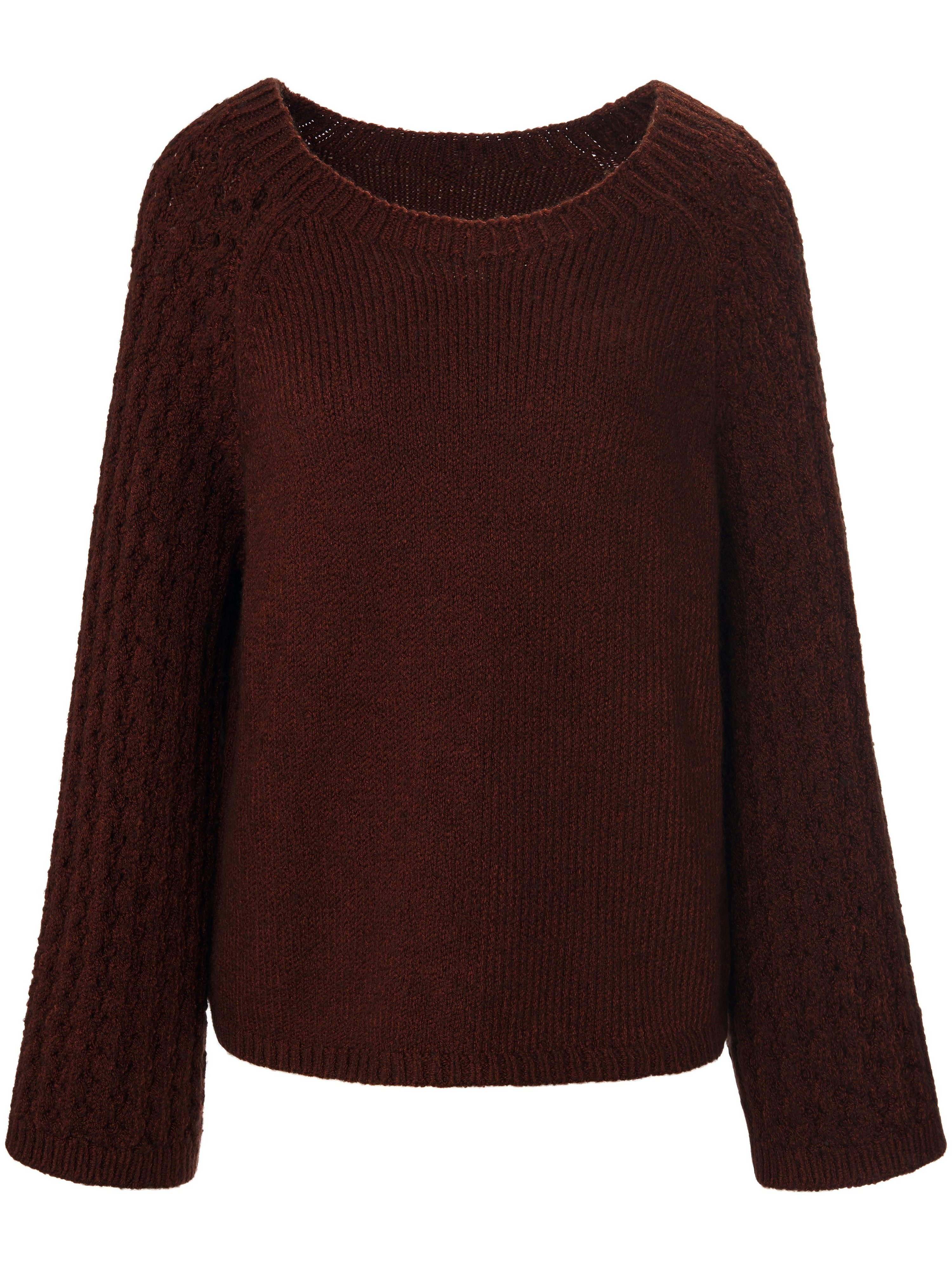 Le pull manches longues raglan  tRUE STANDARD marron taille 40