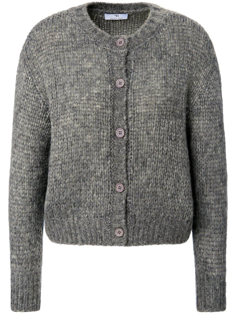 Strickjacke überschnittener Schulter Peter Hahn grau günstig online kaufen