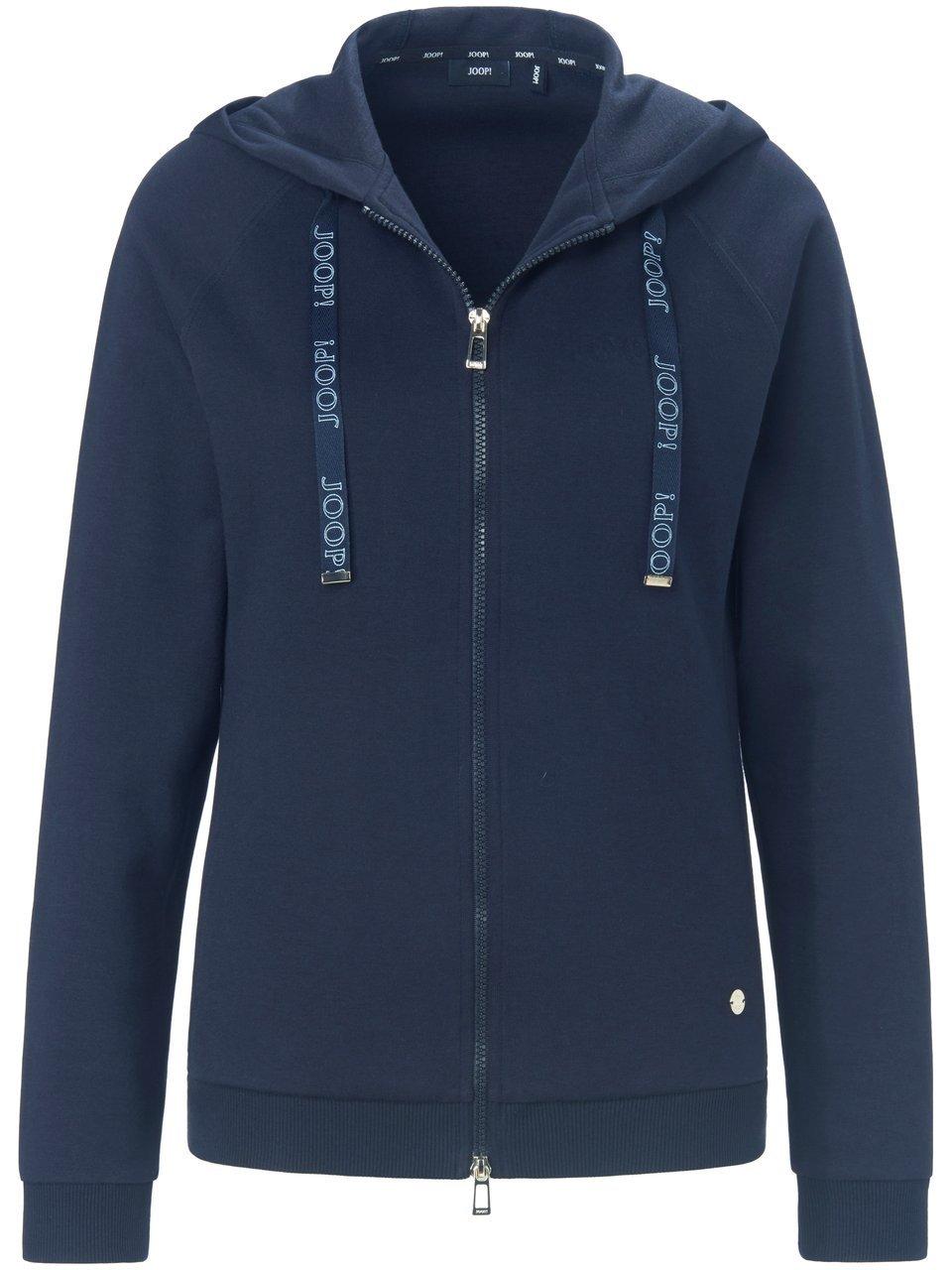 Sweatvest capuchon en lange raglanmouwen Van Joop! blauw