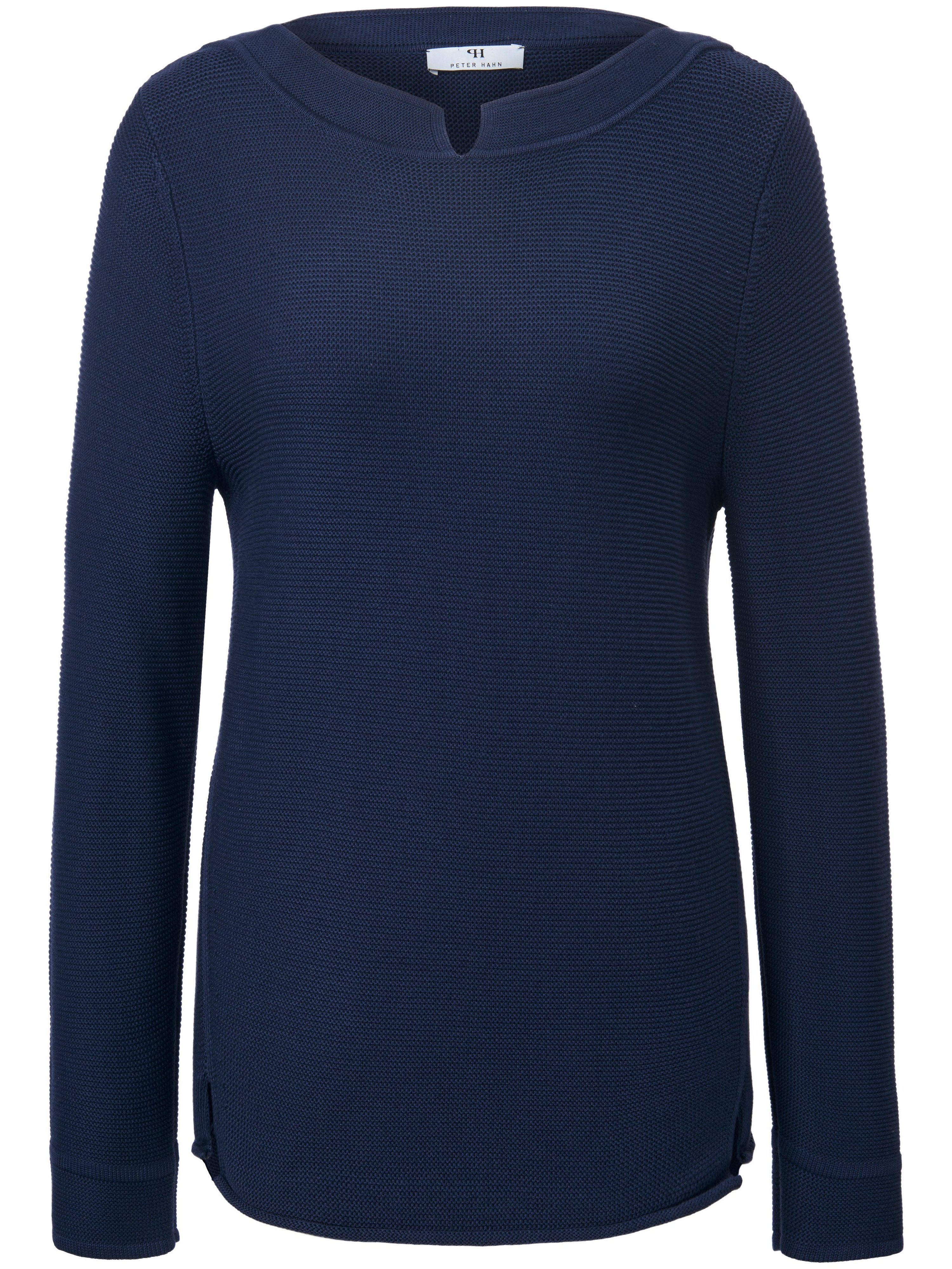 Jumper in 100% cotton long sleeves Peter Hahn blue