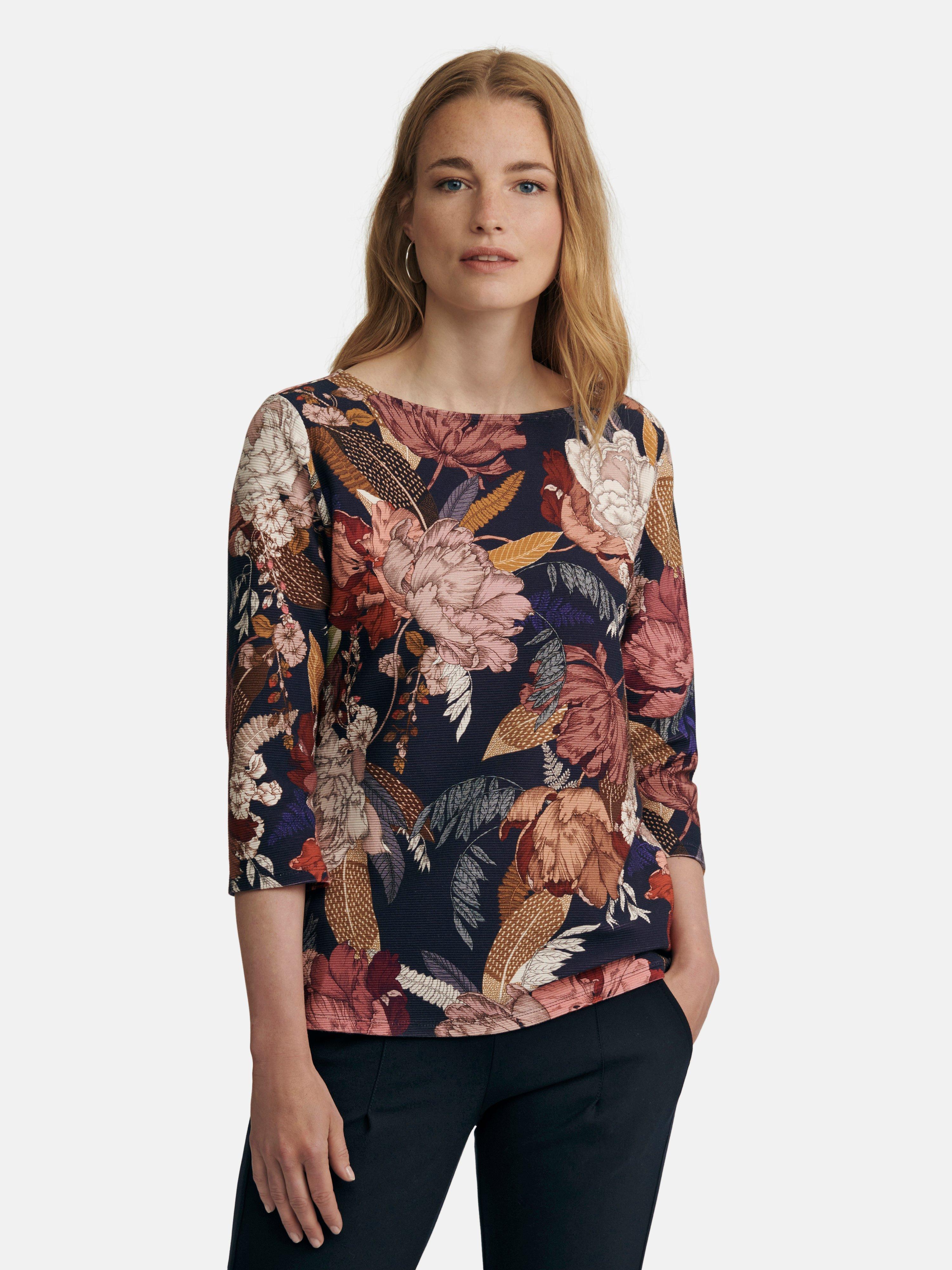 Betty Barclay - Top with floral print - navy/multicoloured