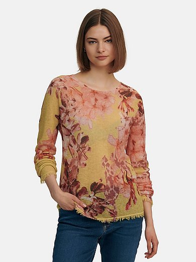 Marc Cain - Round neck jumper with floral impressions