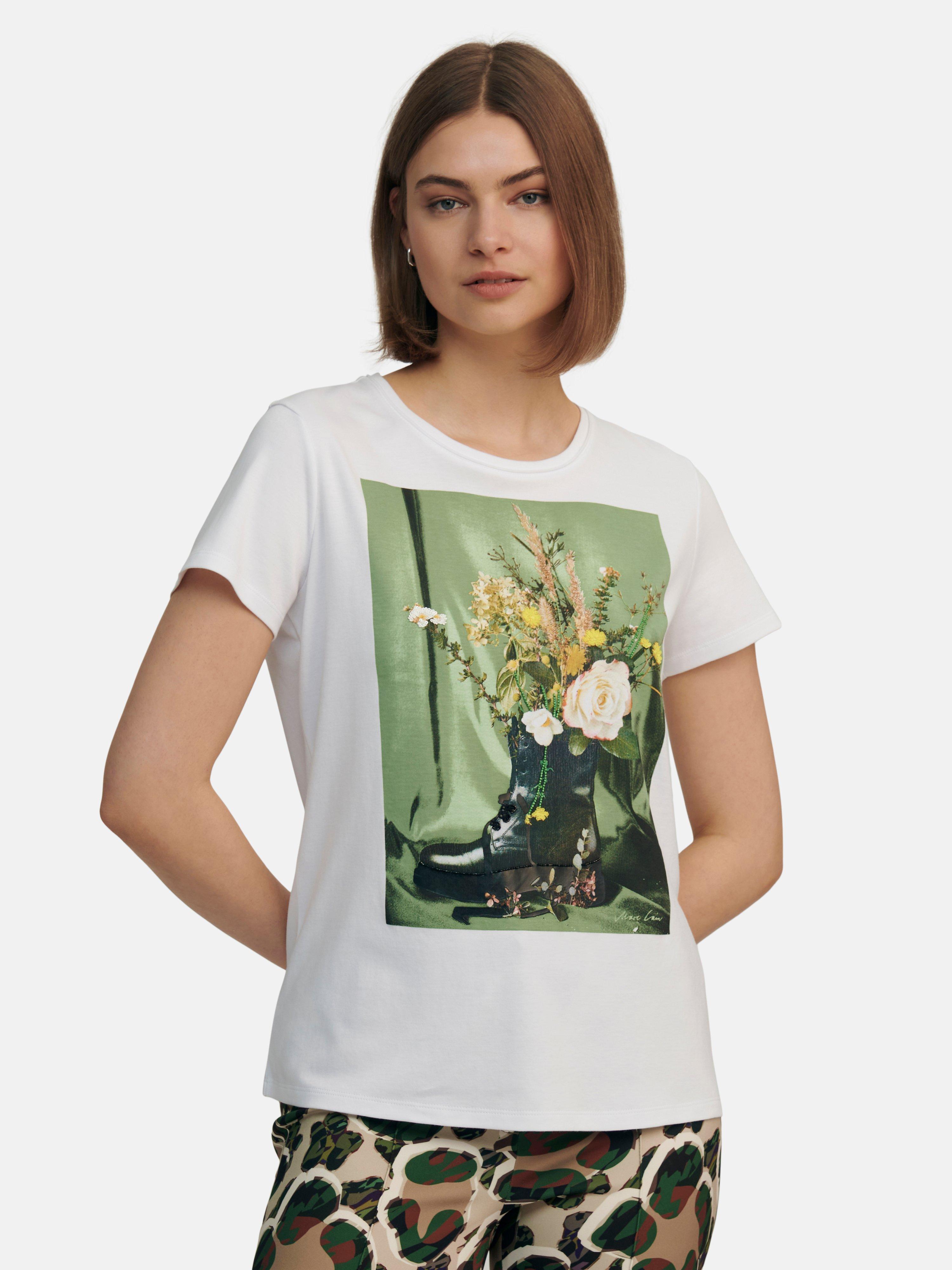 Marc Cain - Shirt met ronde hals van 100% katoen