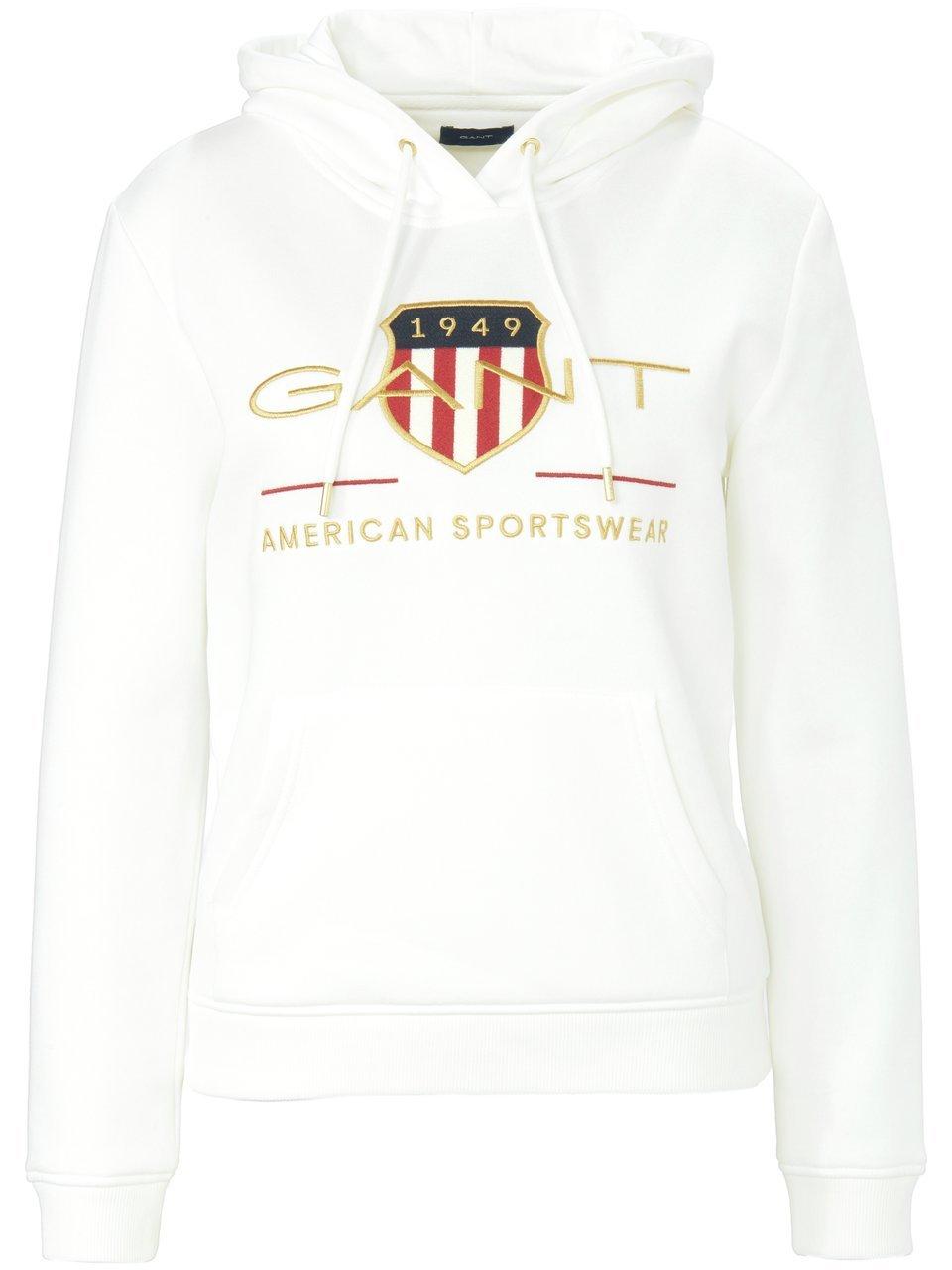 Sweatshirt capuchon en lange mouwen Van GANT wit