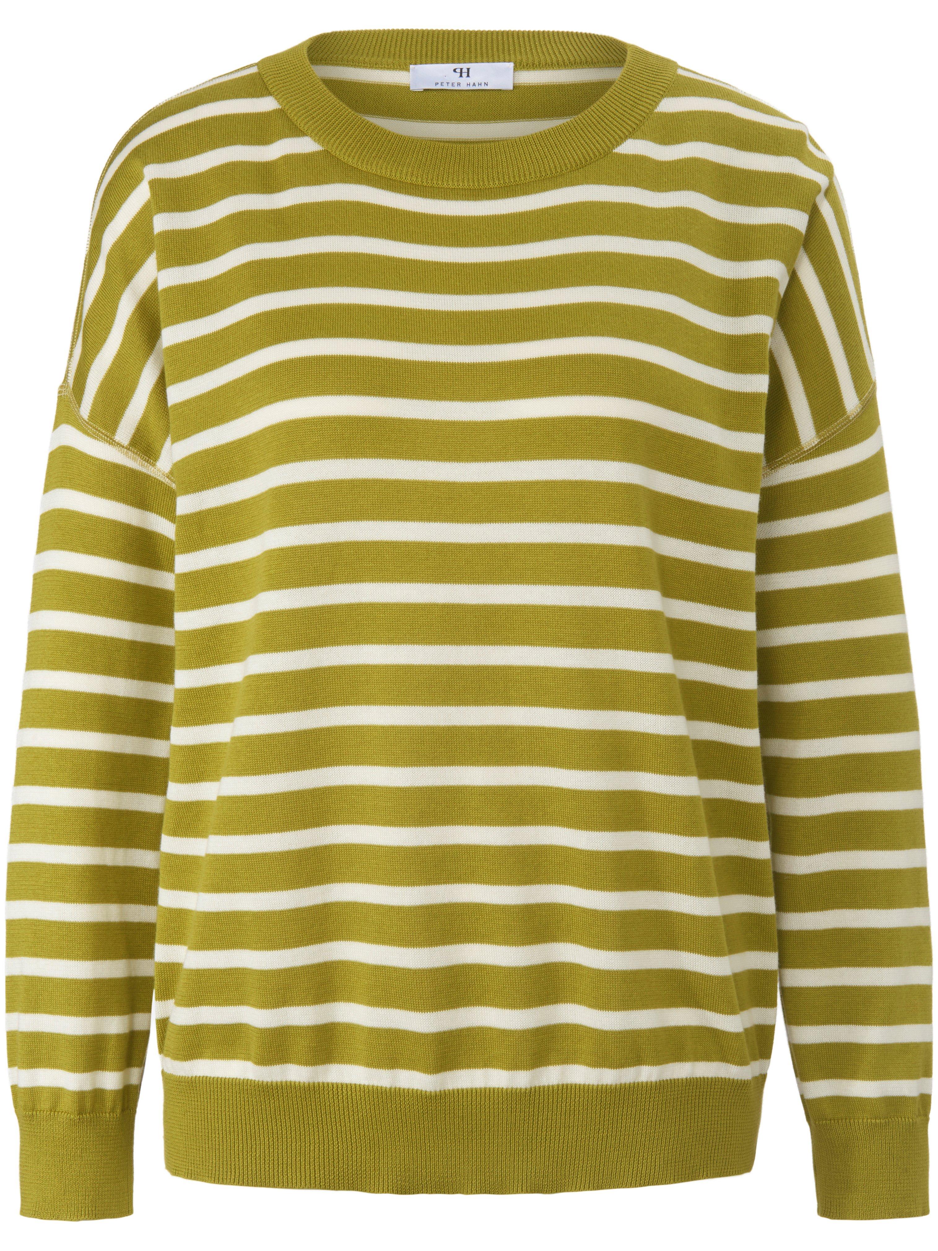 Thumbnail - Peter Hahn - Rundhals-Pullover aus 100% SUPIMA®-Baumwolle, grün, Gr. 40 / M - Baumwolle