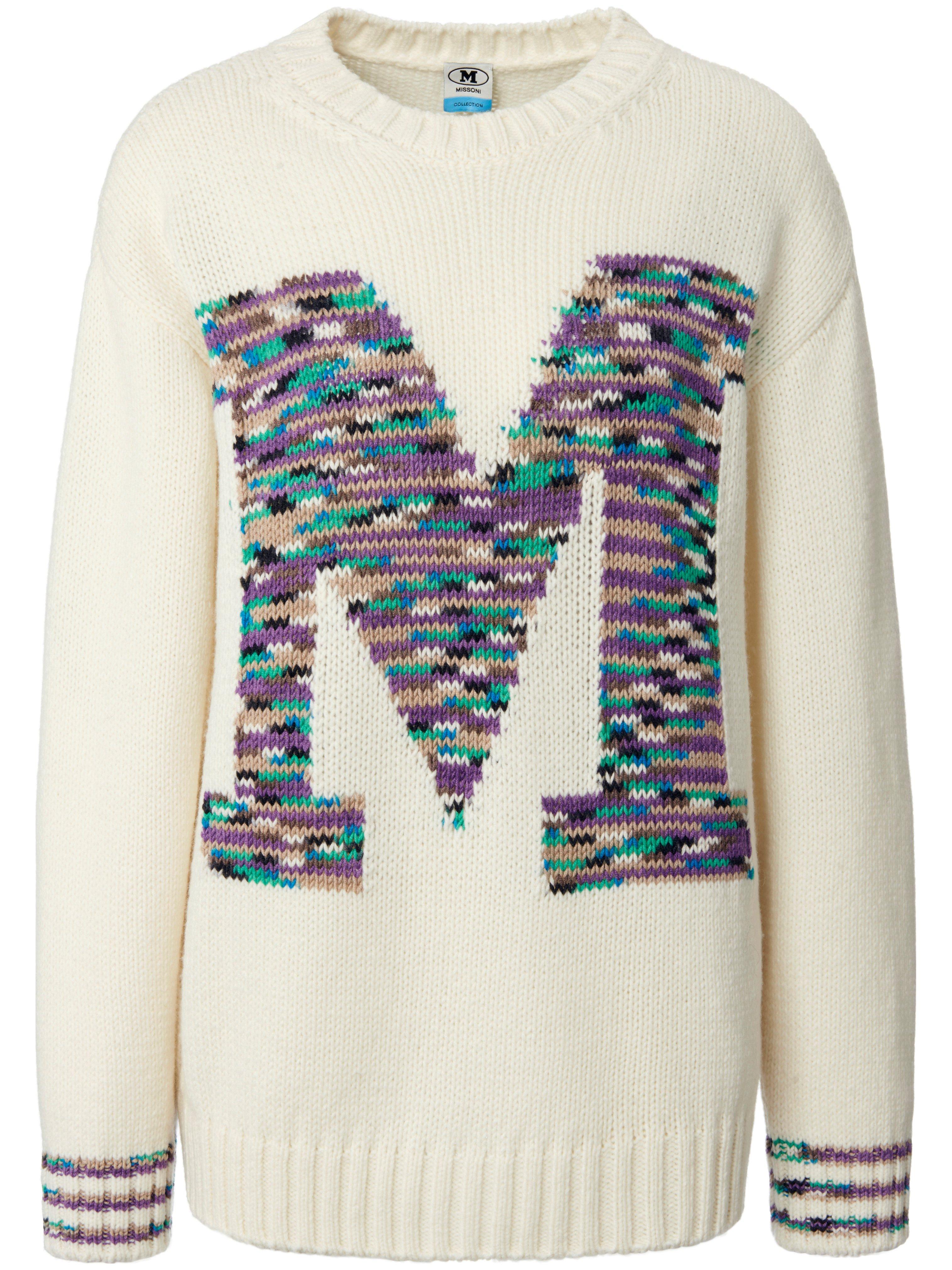 Trui ronde hals en lange mouwen Van M Missoni wit