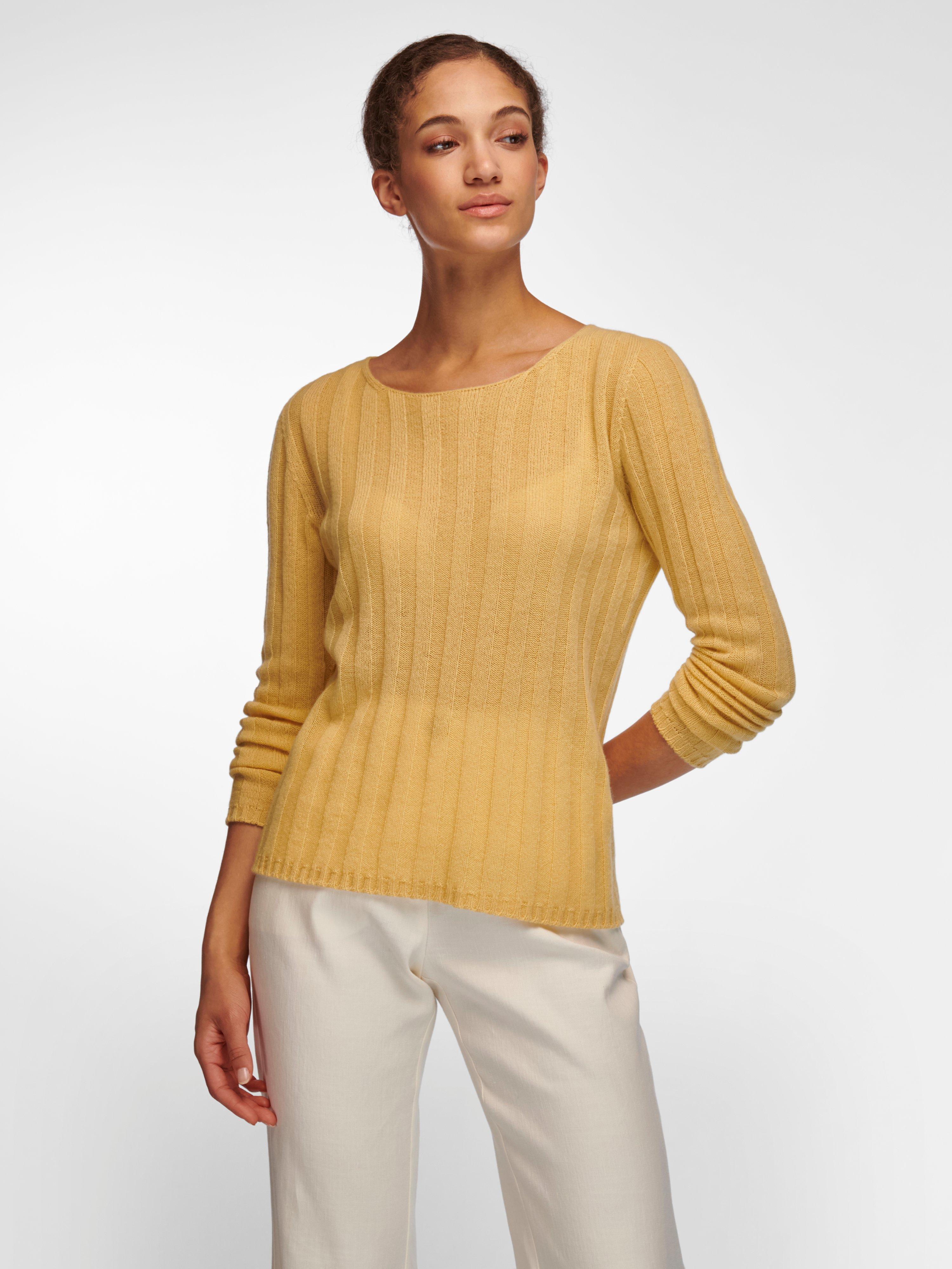 include - Round neck jumper with wide neckline - quince