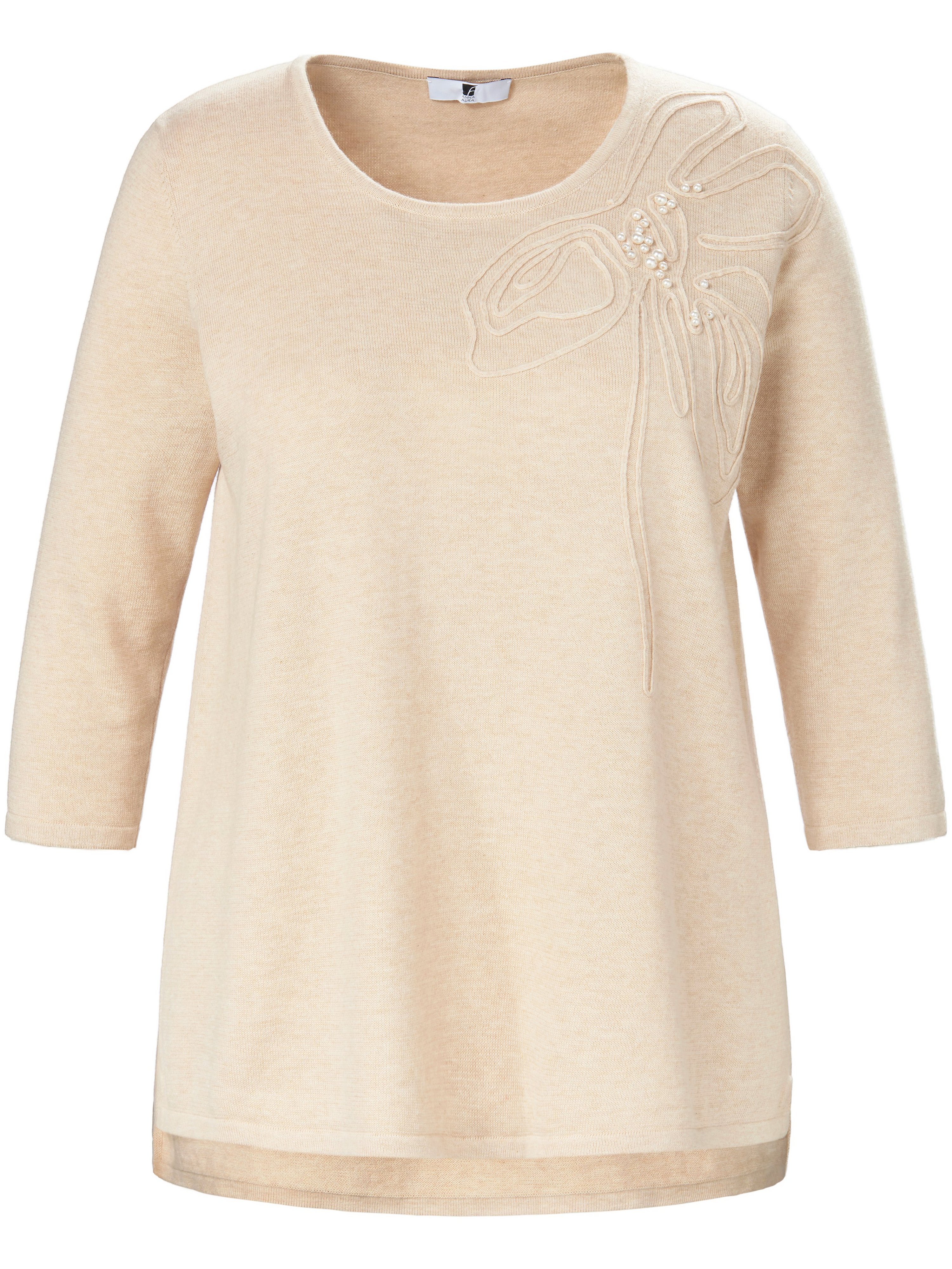 Le pull manches 3/4  Anna Aura beige taille 44