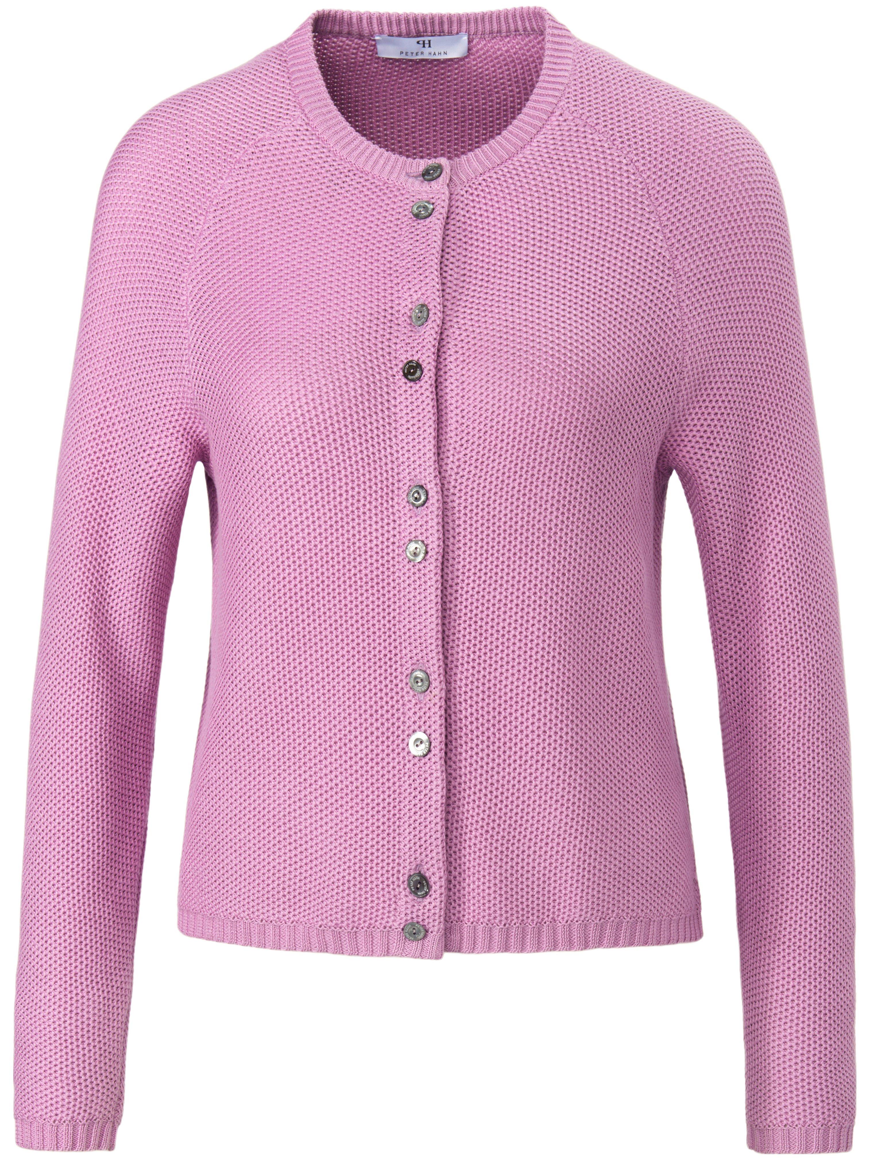 Thumbnail - Peter Hahn - Strickjacke aus 100% SUPIMA®-Baumwolle, lila, Gr. 38 / S - Baumwolle