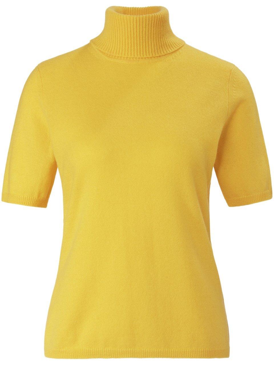Rollkragen-Pullover aus 100% Premium-Kaschmir Peter Hahn Cashmere gelb günstig online kaufen