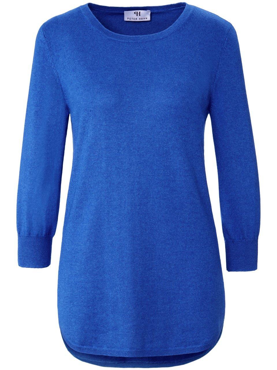 Rundhals-Pullover aus Seide und Kaschmir Peter Hahn Seide/Kaschmir blau günstig online kaufen