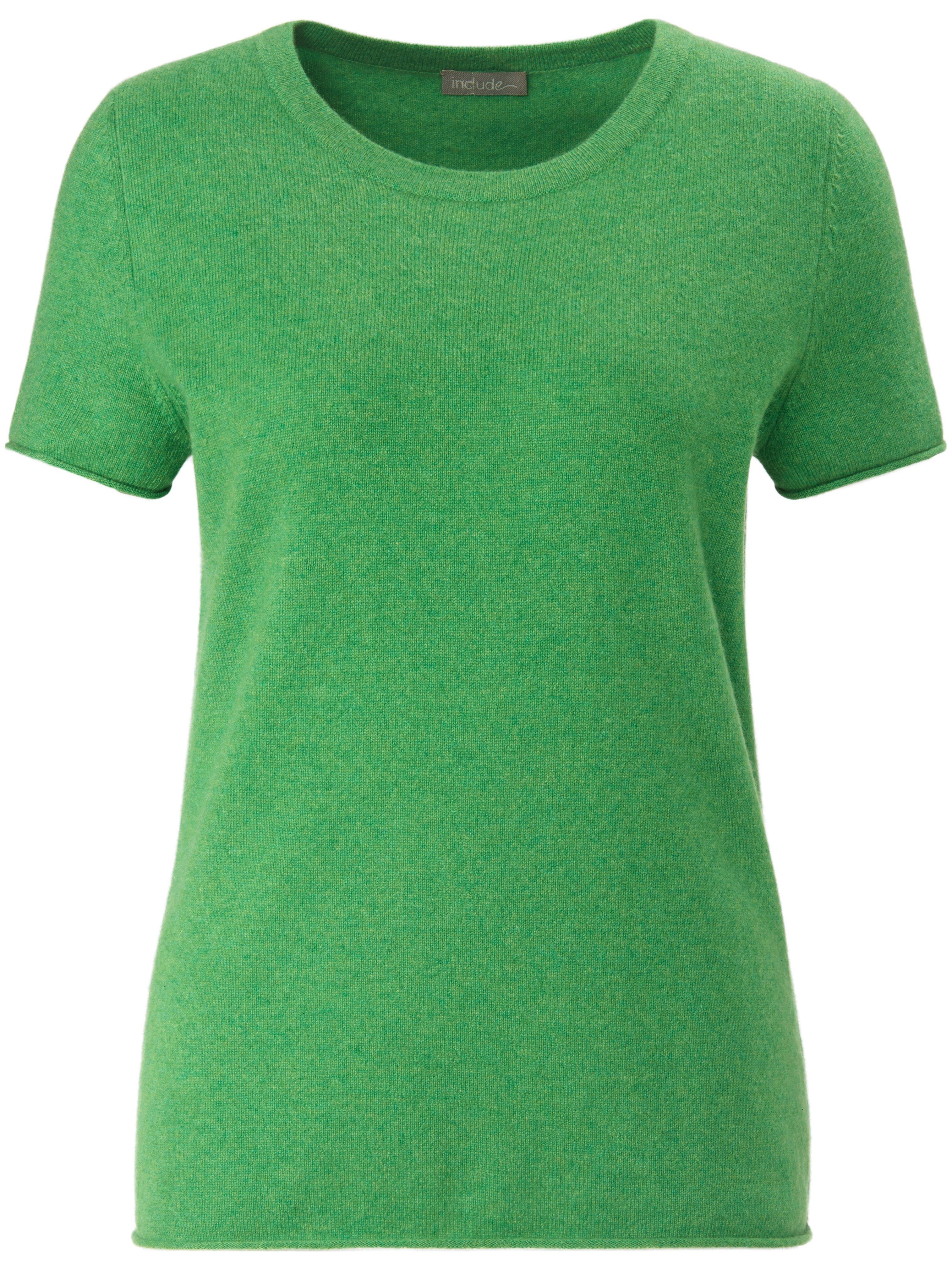 Kasjmiershirt korte mouwen Van include groen