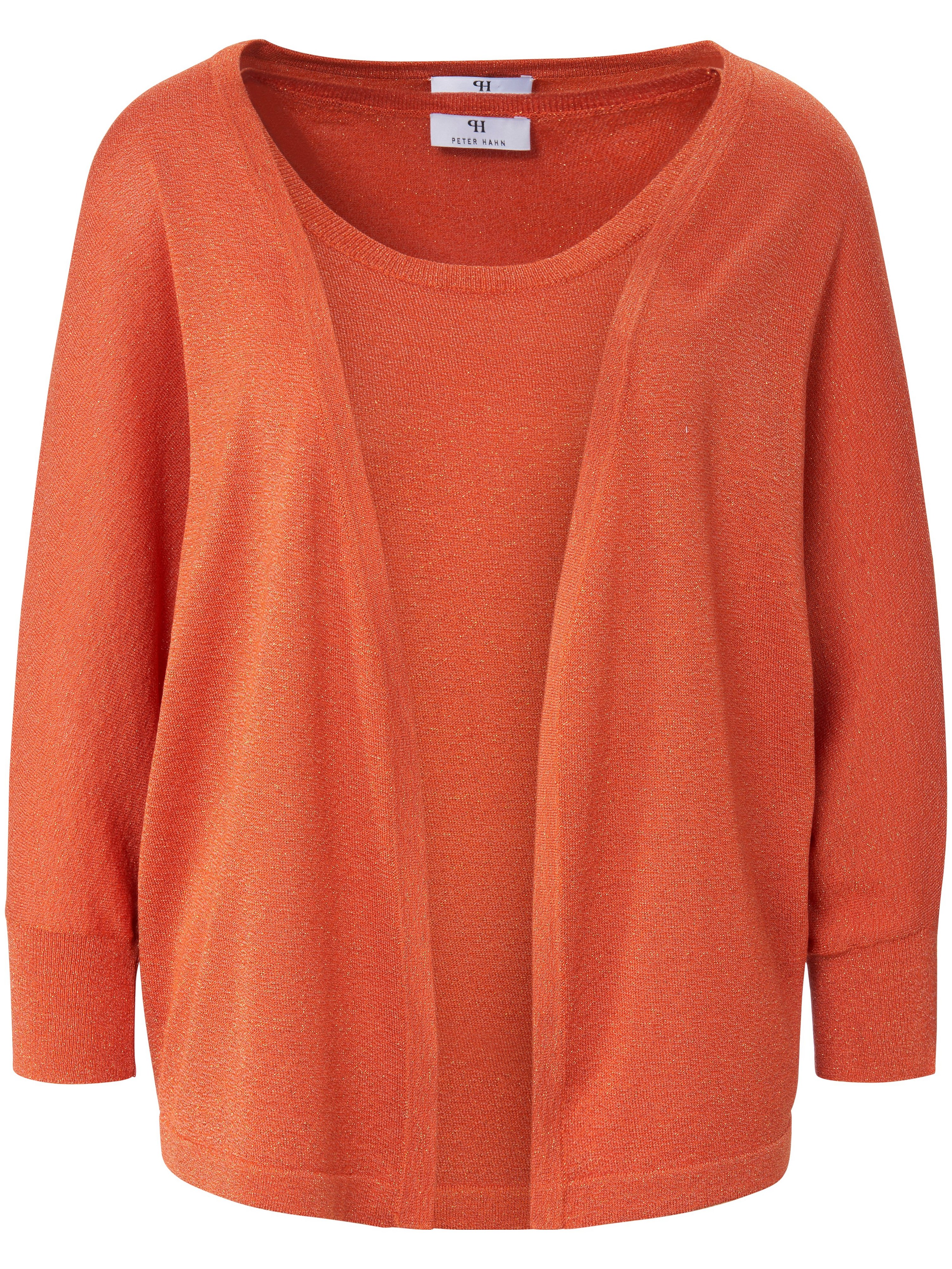 Twinset hoogwaardig tricot Van Peter Hahn oranje