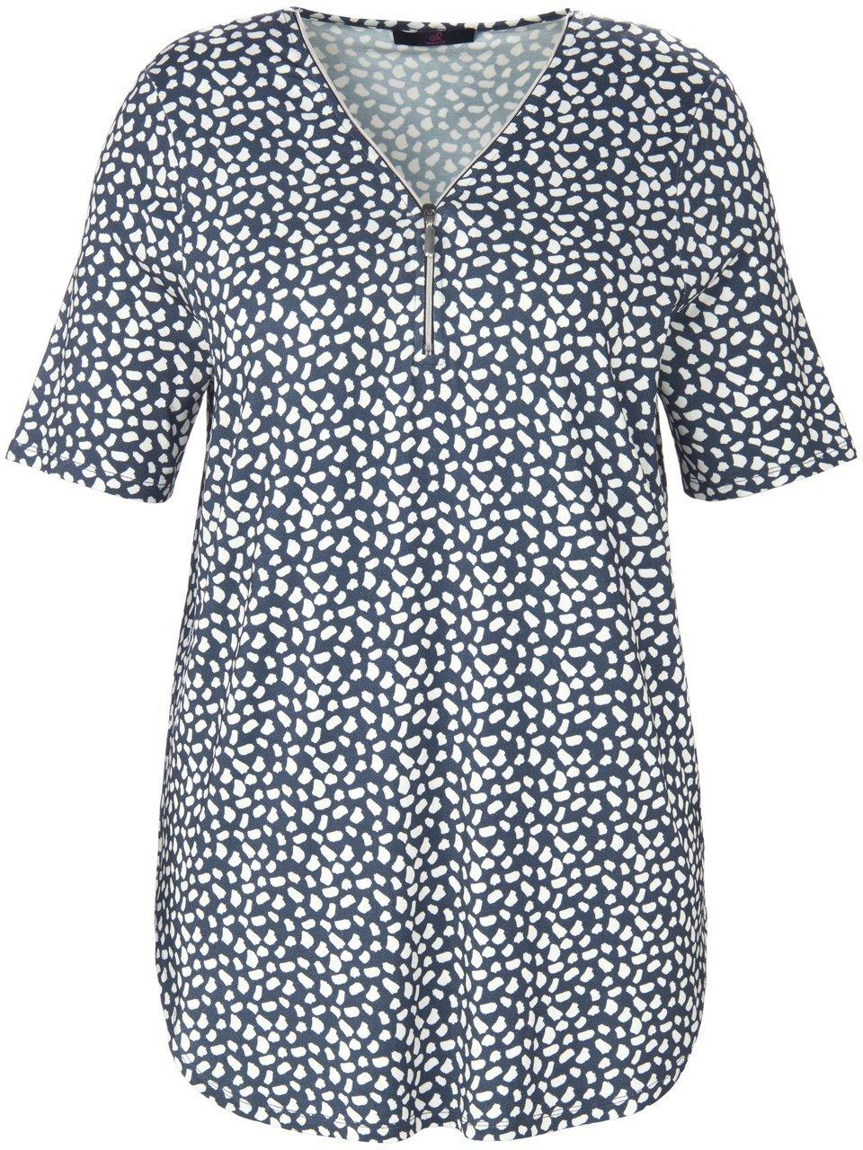 Shirt V-hals en korte mouwen Van Emilia Lay blauw