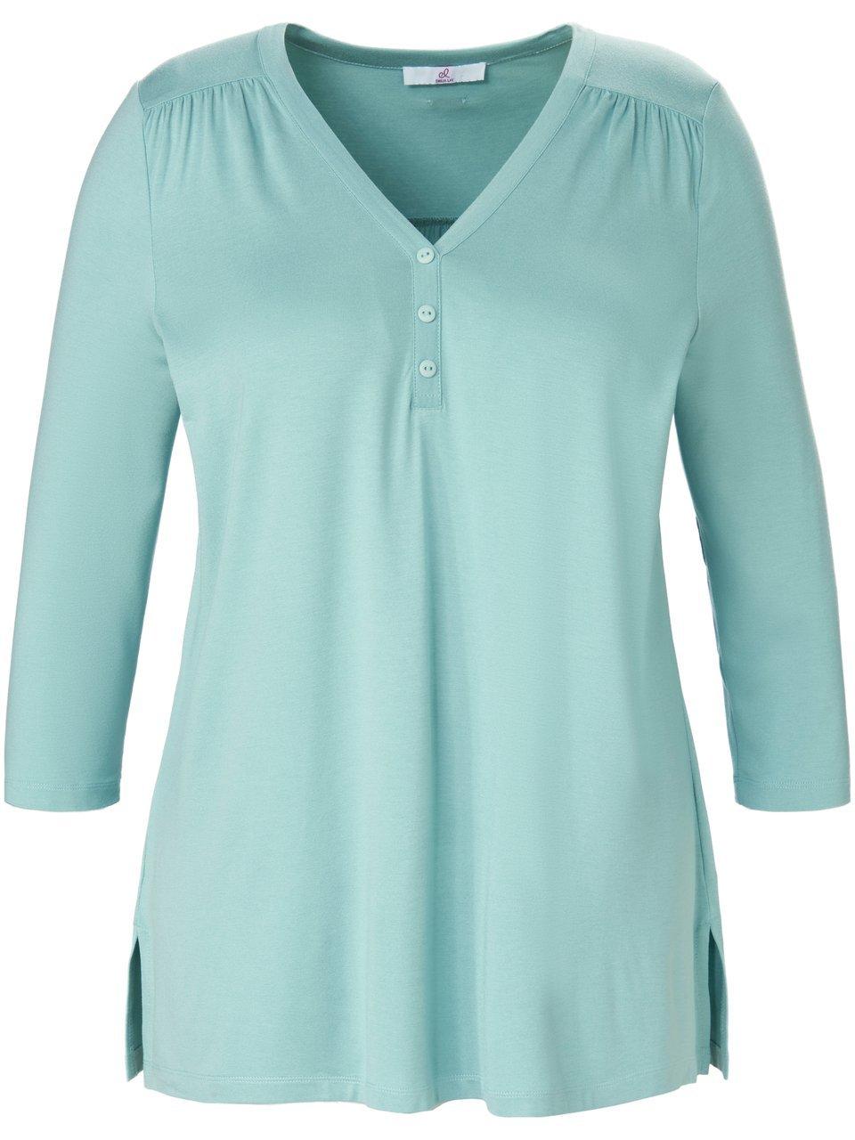 Shirt V-hals en 3/4-mouwen Van Emilia Lay turquoise