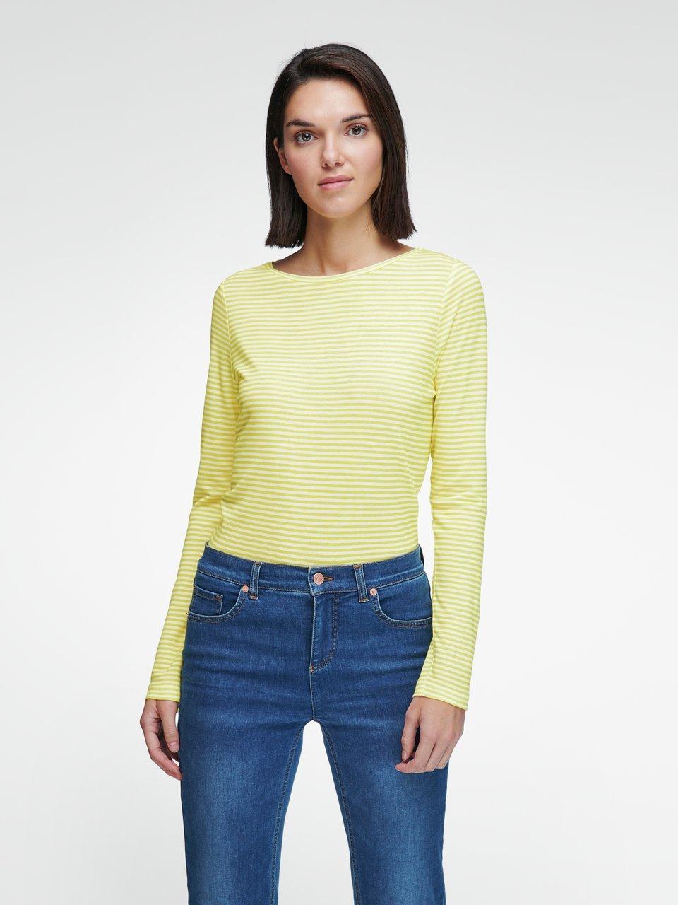WALL London - Shirt met ronde hals en streepdessin