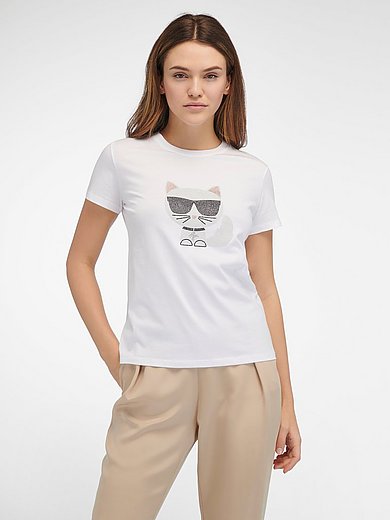 Karl Lagerfeld - Bluse med rund hals