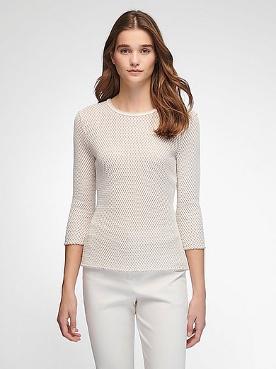 Marc Cain - Round neck jumper with 3/4-length sleeves