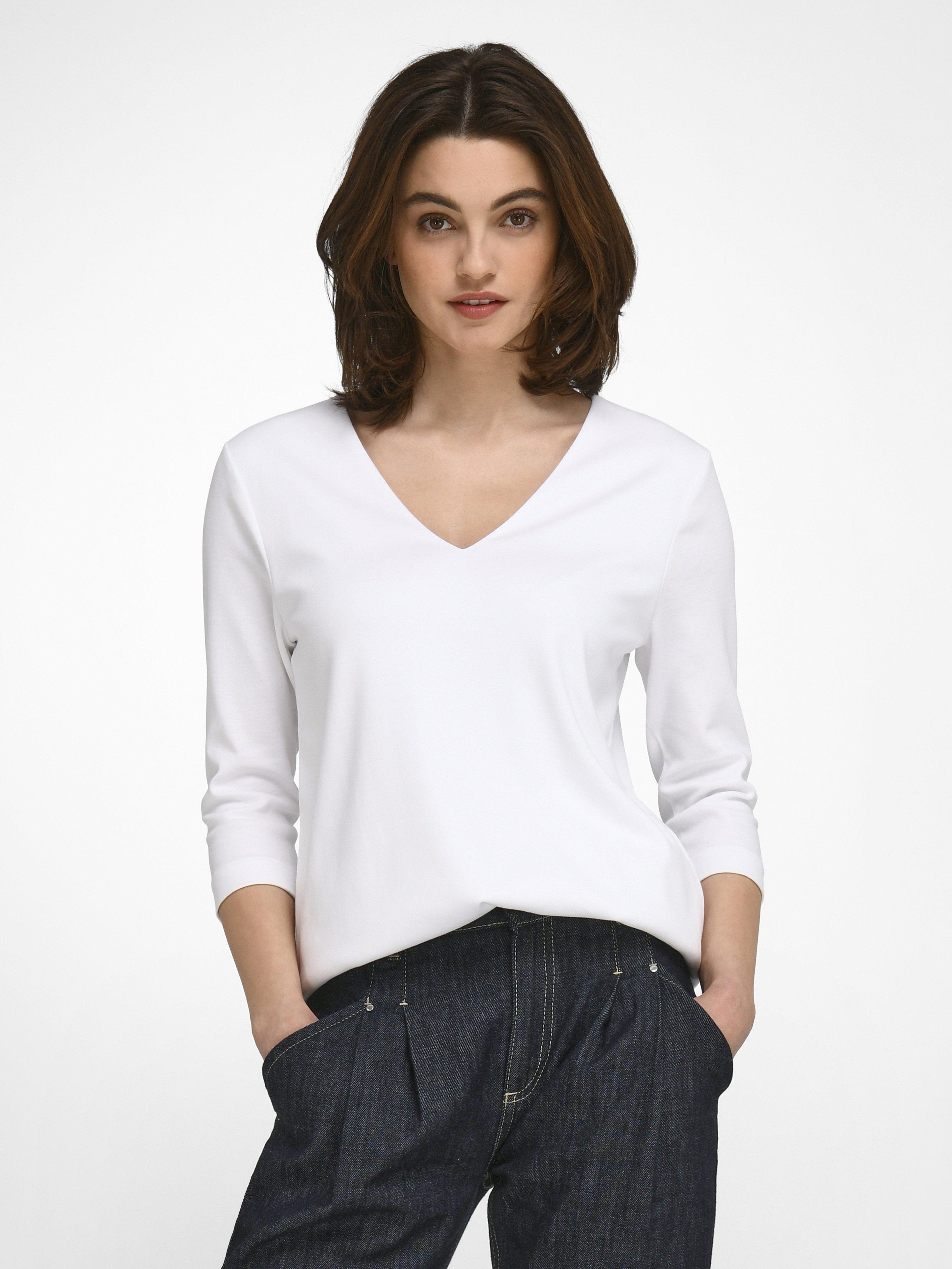 Efixelle - Shirt van 100% katoen met V-hals