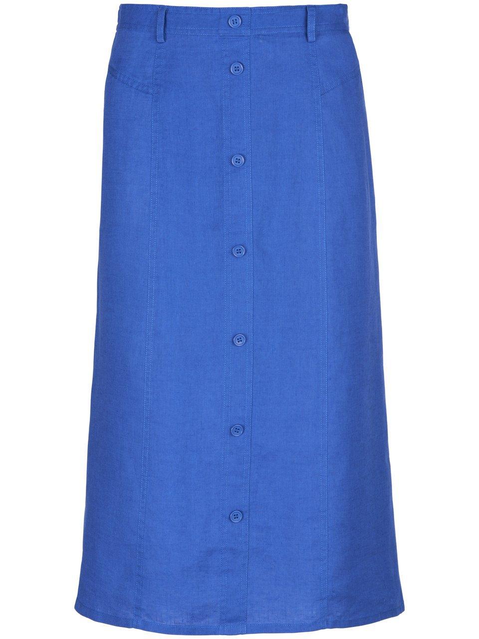 Rok 100% linnen in A-lijn Van Peter Hahn blauw
