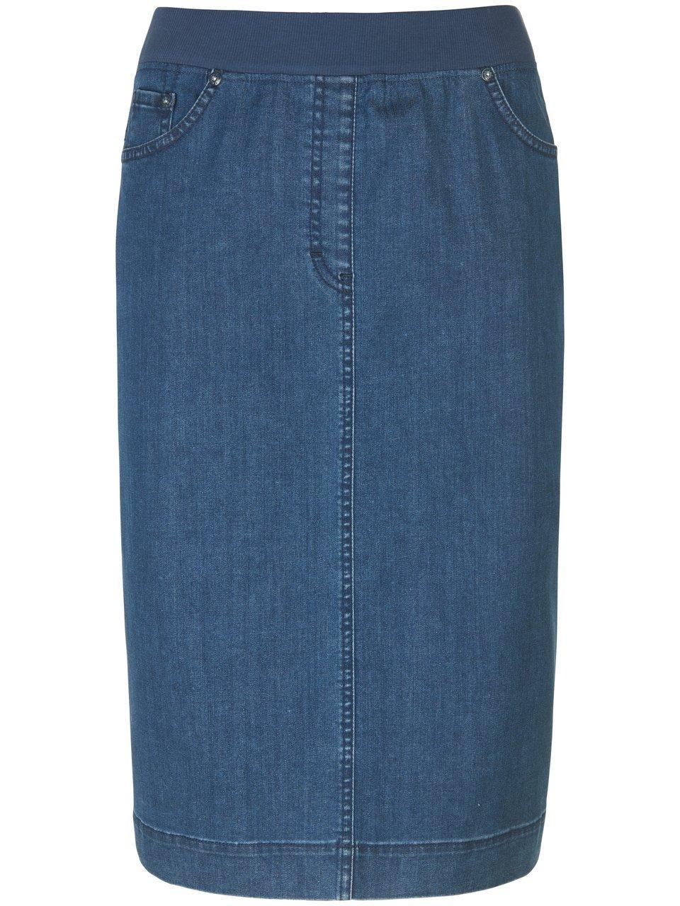 Rok zonder sluiting model Pamina Skirt Van Raphaela by Brax blauw