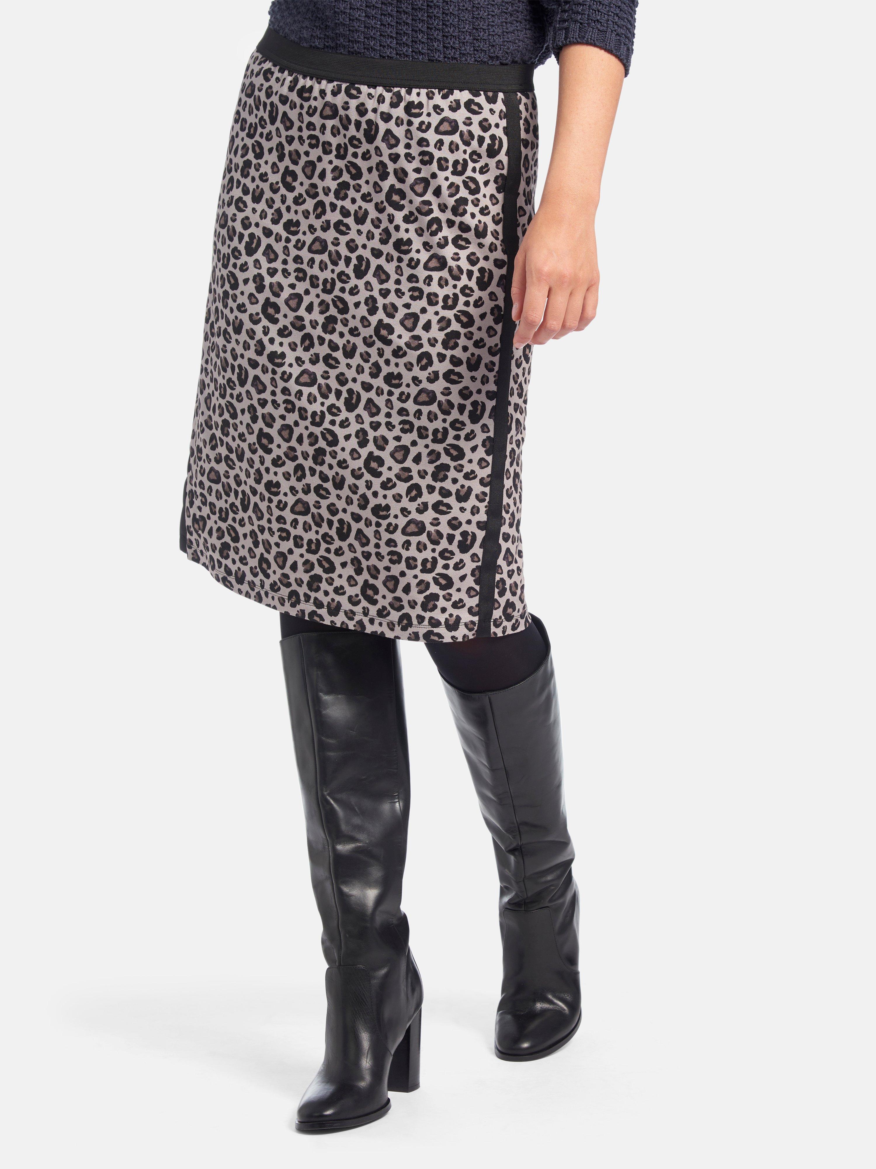 Emilia Lay - Jerseyrok met luipaarddessin