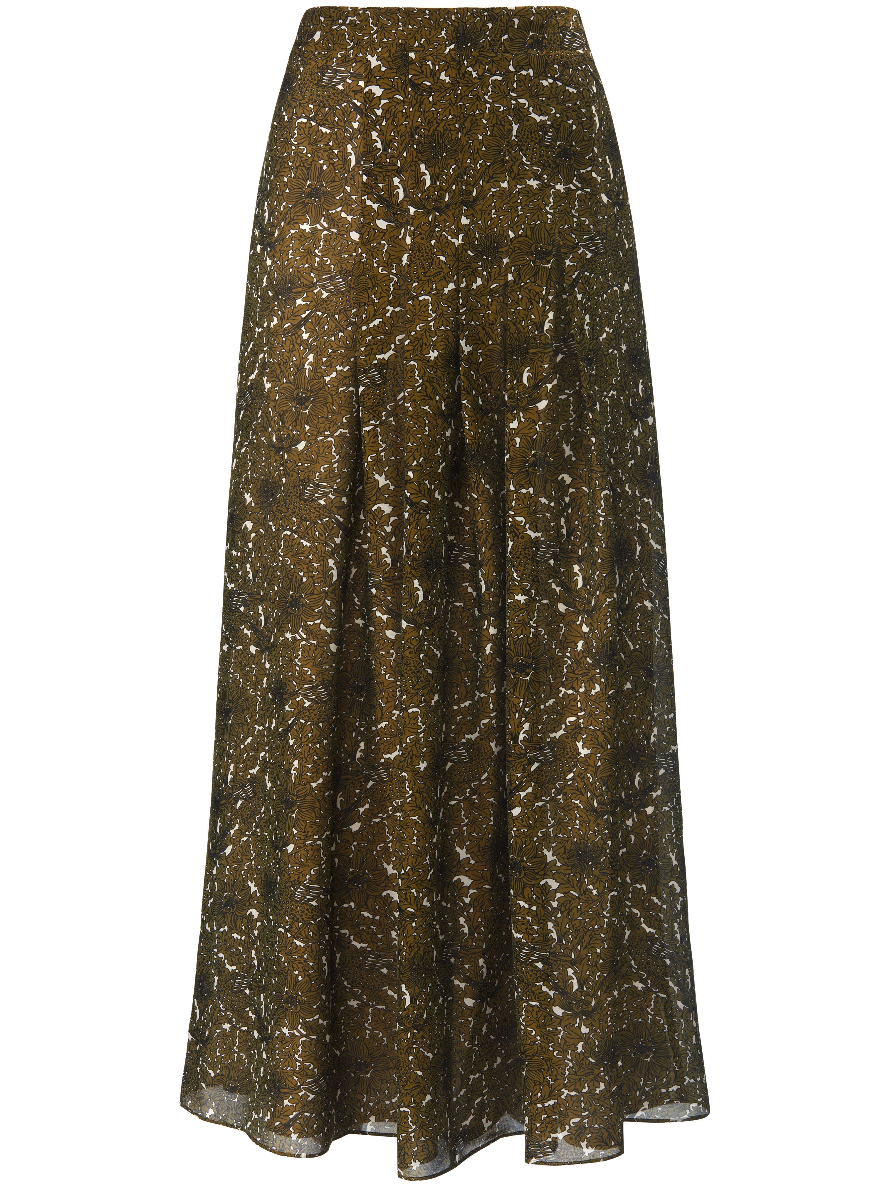 Rok in moderne maxi-lengte ornamentprint Van Windsor groen