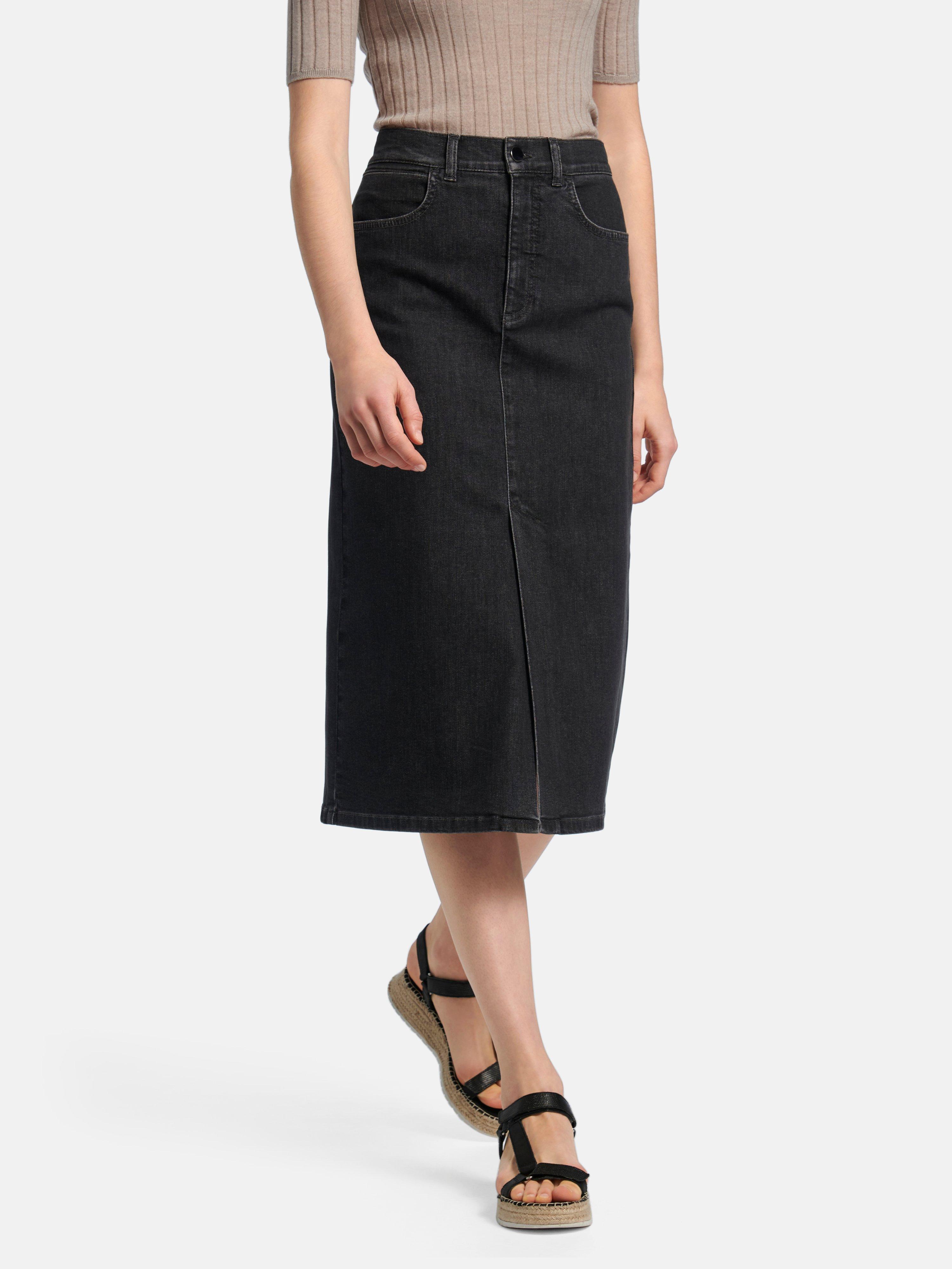 portray berlin - Jeansrok met loopsplit voor
