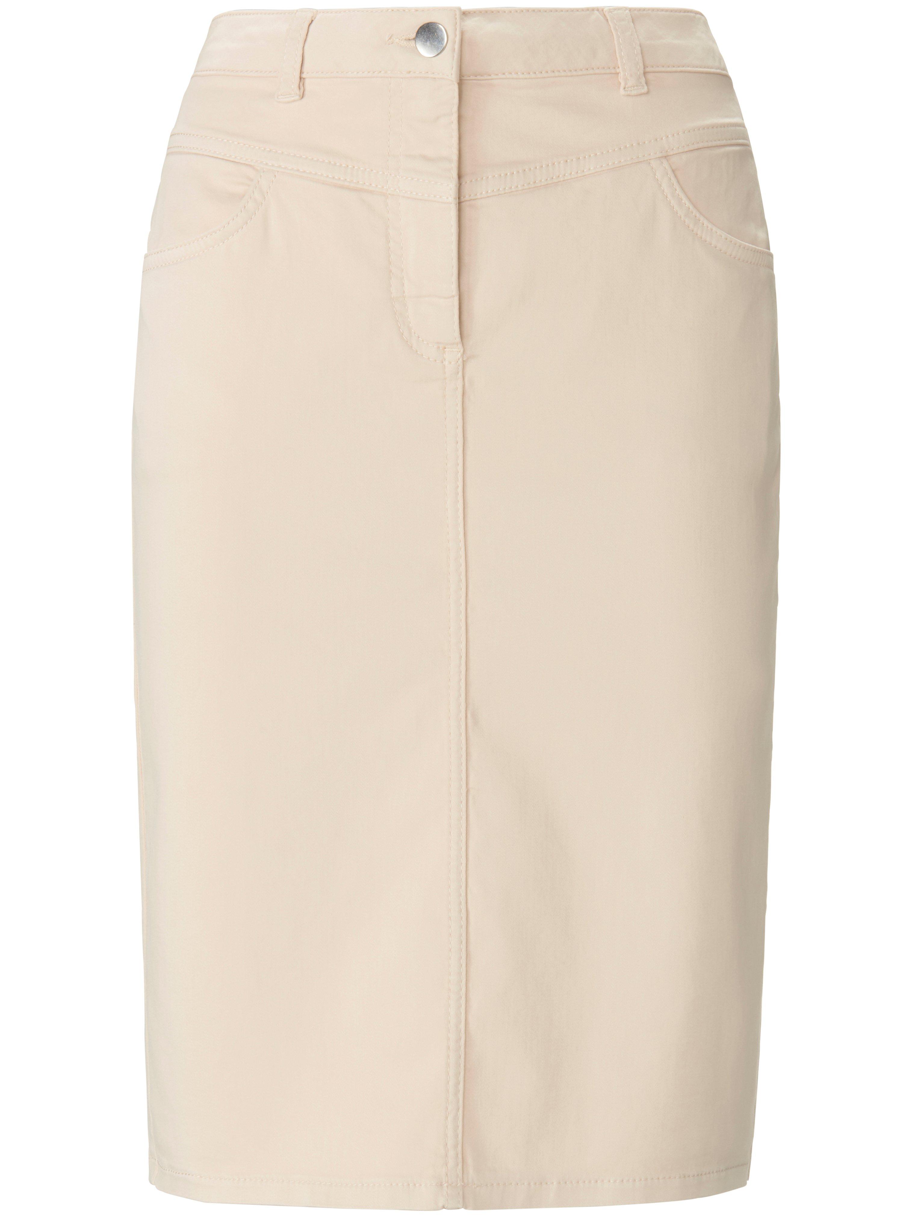 Rok in 4-pocketsmodel loopsplit achter Van Peter Hahn beige