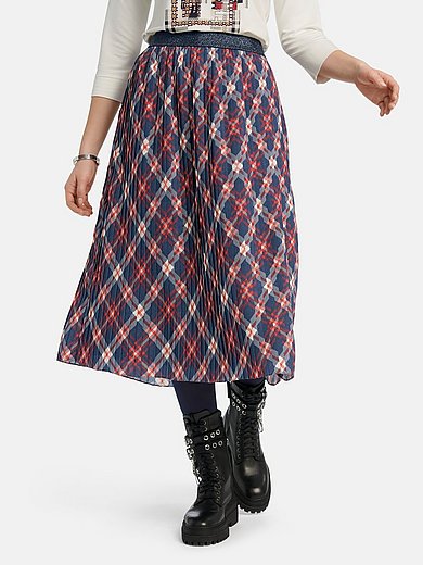 Basler - Plisseret nederdel med elastisk linning