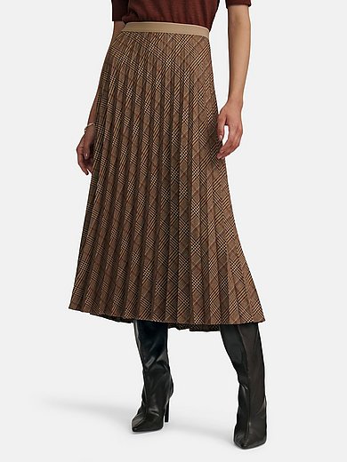 Atelier Gardeur - Plisseret nederdel med glencheck-mønster