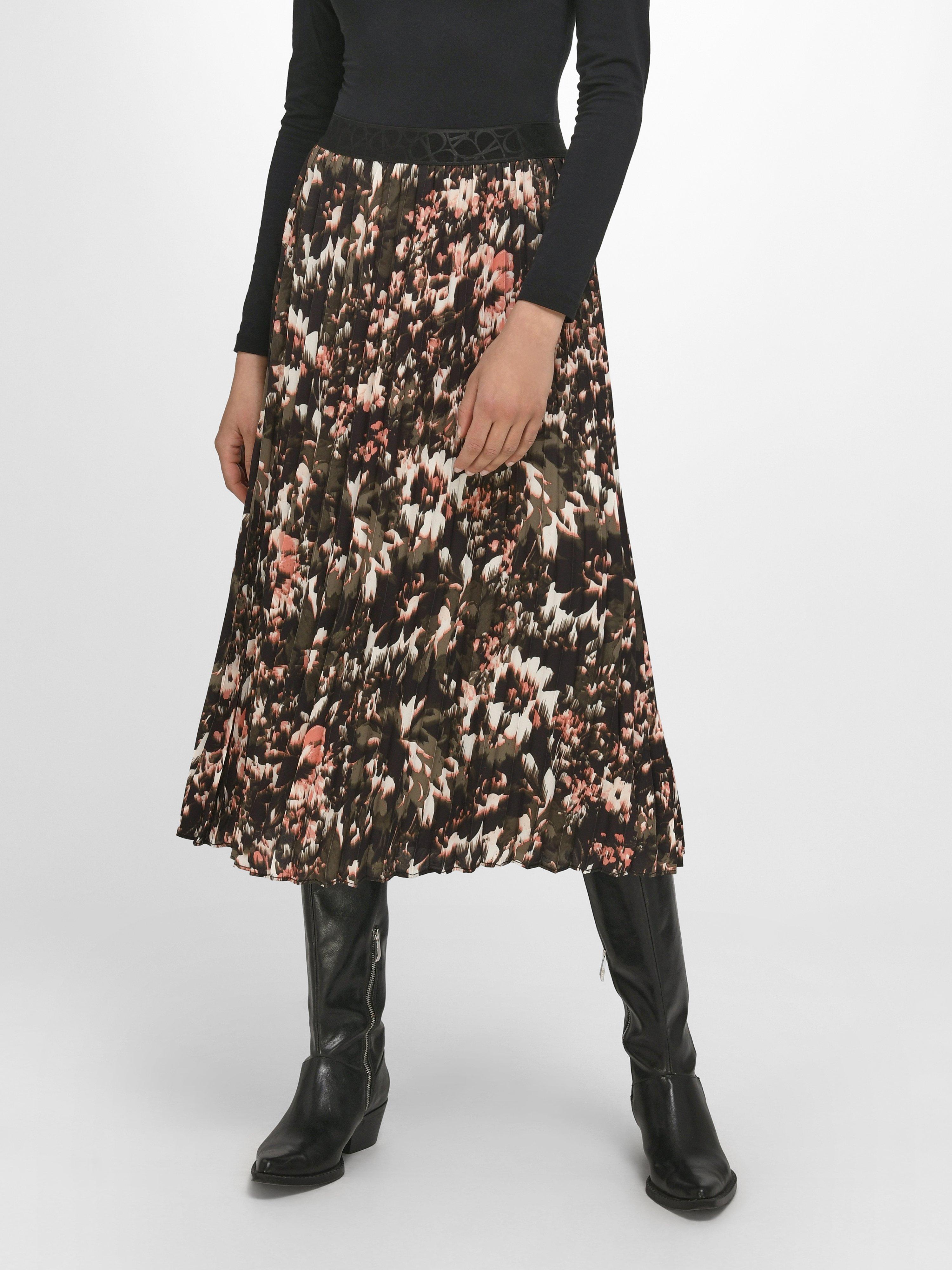 BASLER - Plissérok met bloemenprint