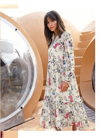 Kleid im Boho-Style aus 100% Seide (15907277)